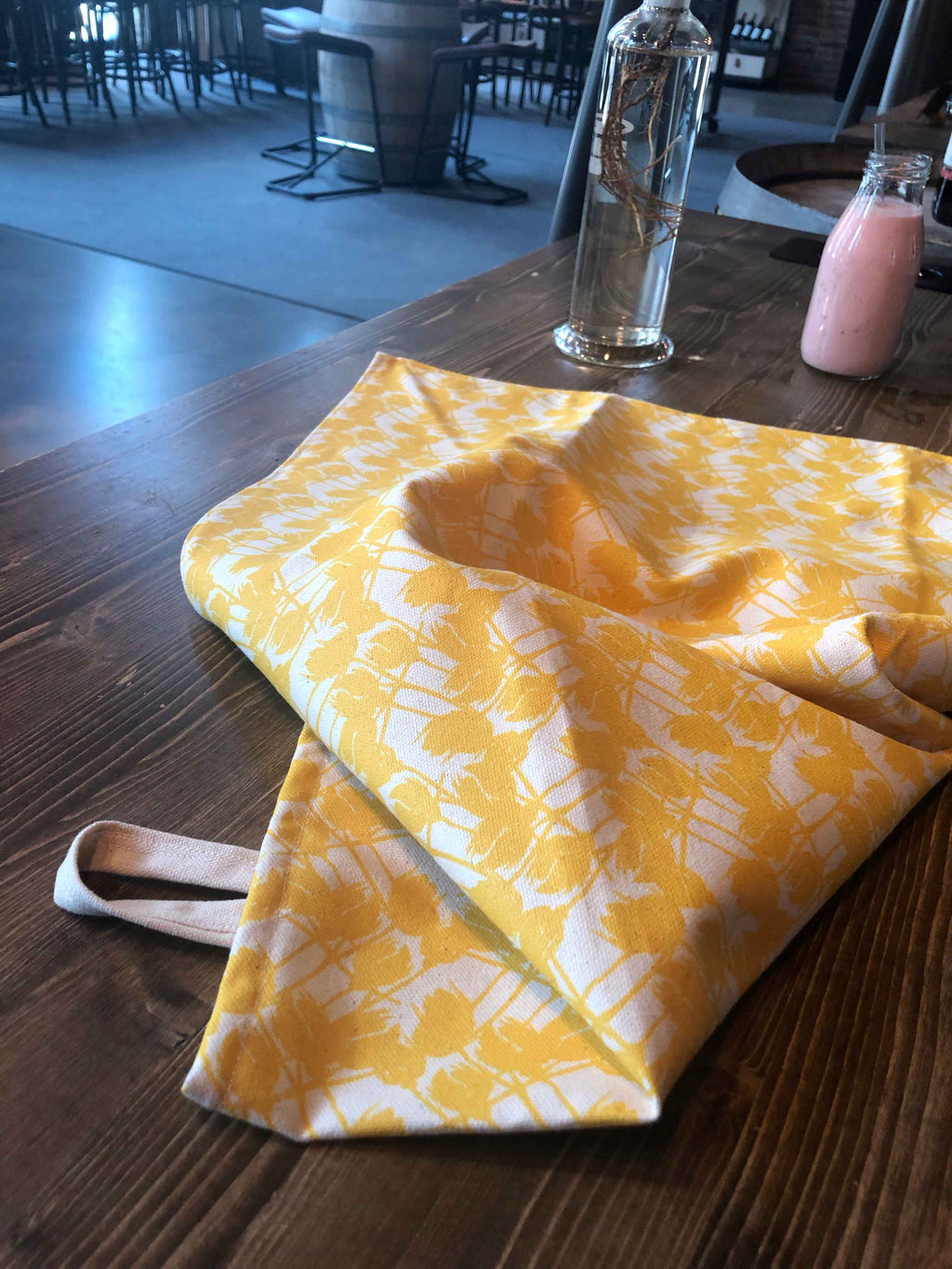 YELLOW ROSES | Organic Dish towel |