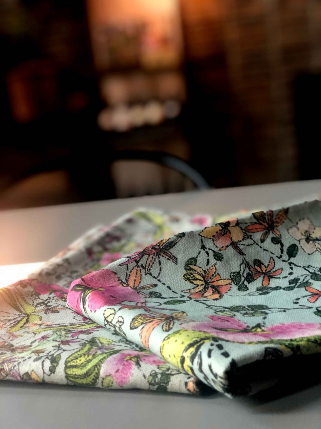 ORCHIDS IN LAKE | Organic Dish Towel | 