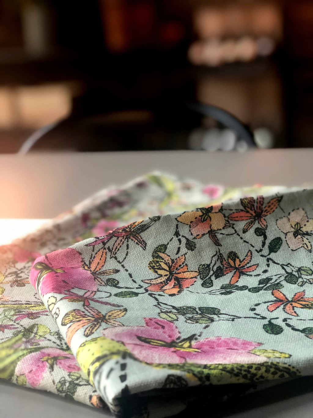 ORCHIDS IN LAKE | Organic Dish Towel | 
