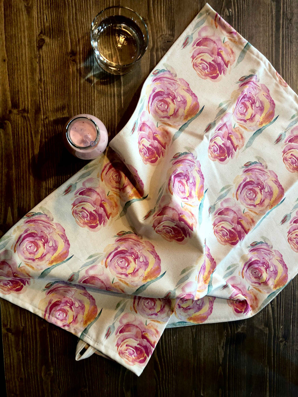 ALWAYS ROSES | Organic Dish Towel |