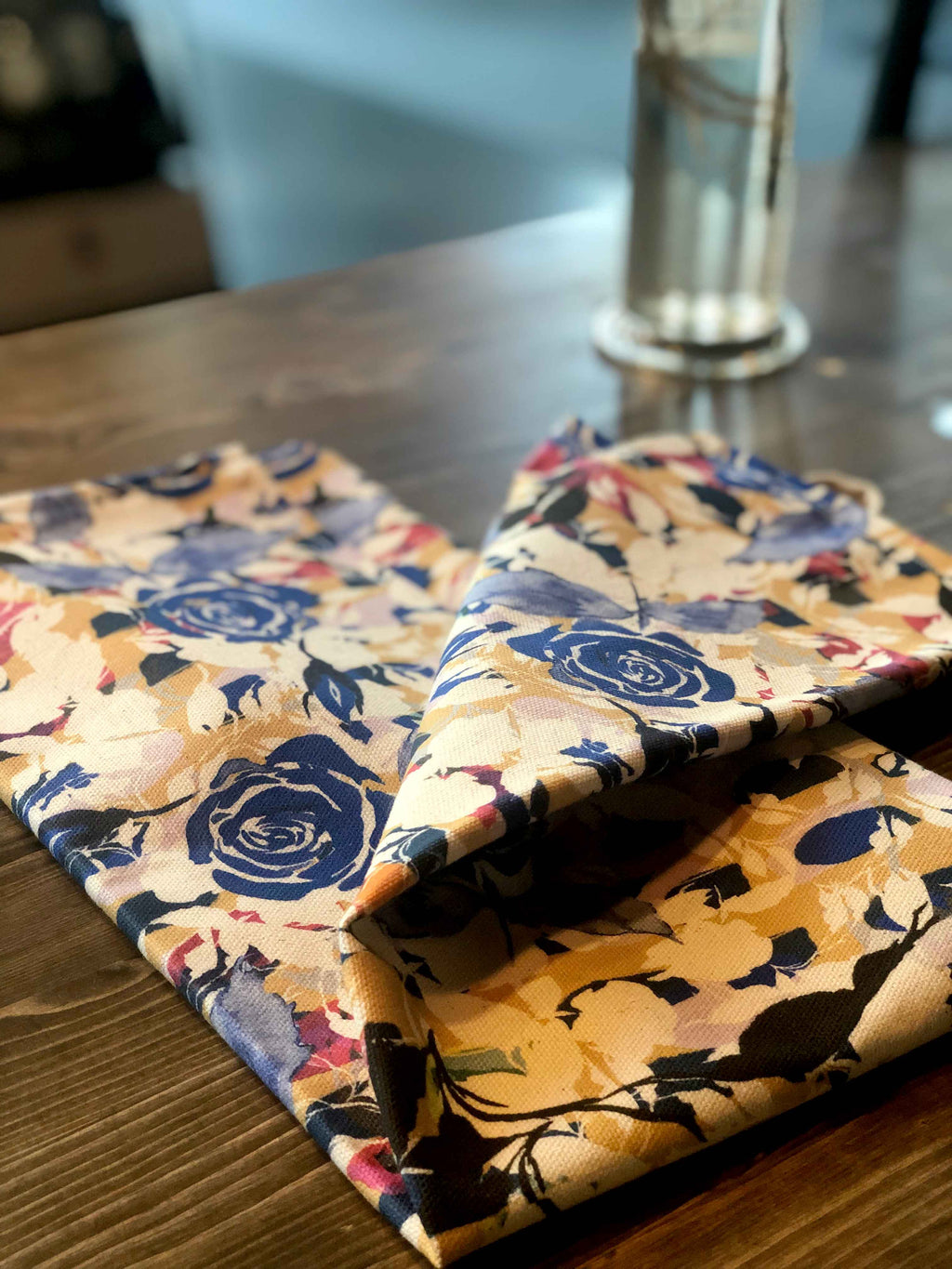 BLUE ROSES | Organic Dish Towel |