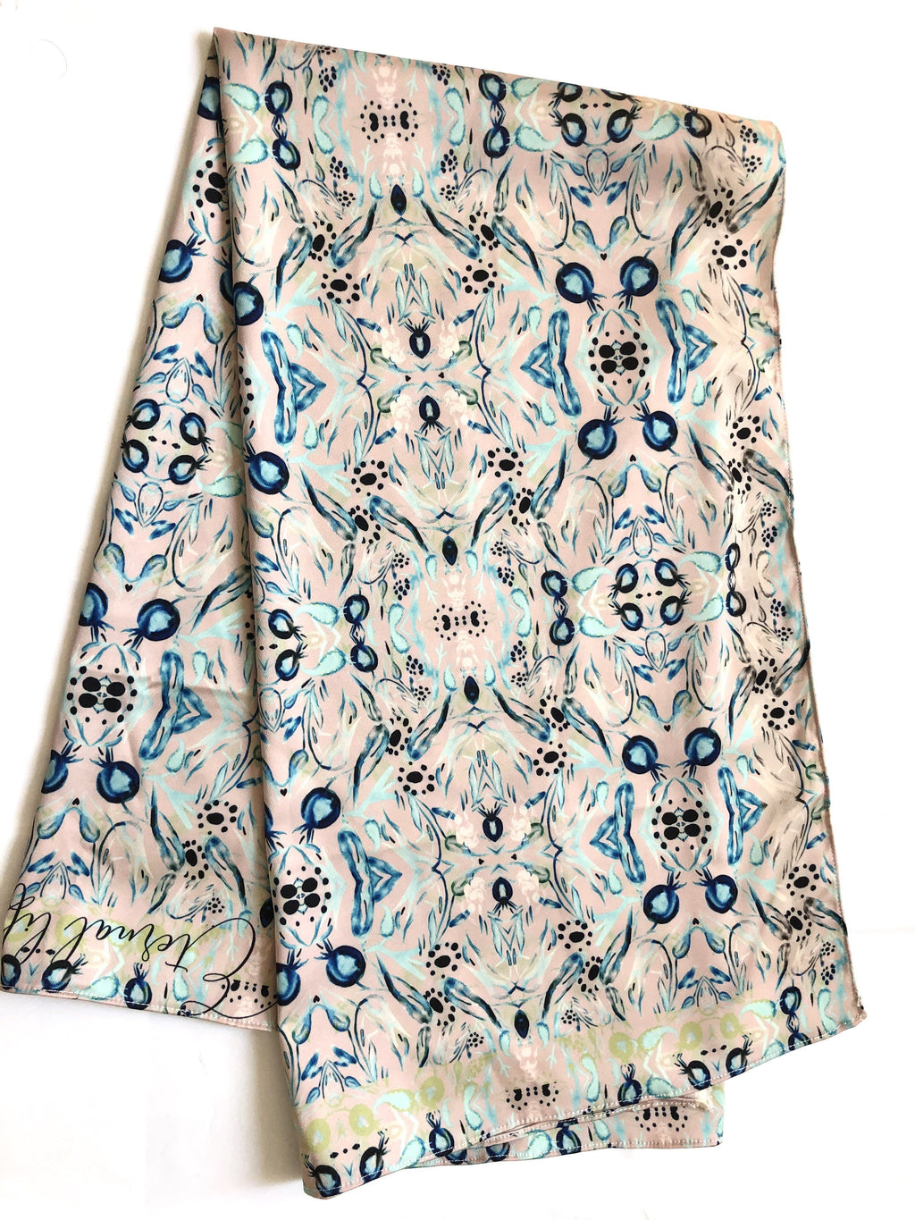 POMEGRANATE BLUE PAISLEY | SCARF & TEXTILE  |