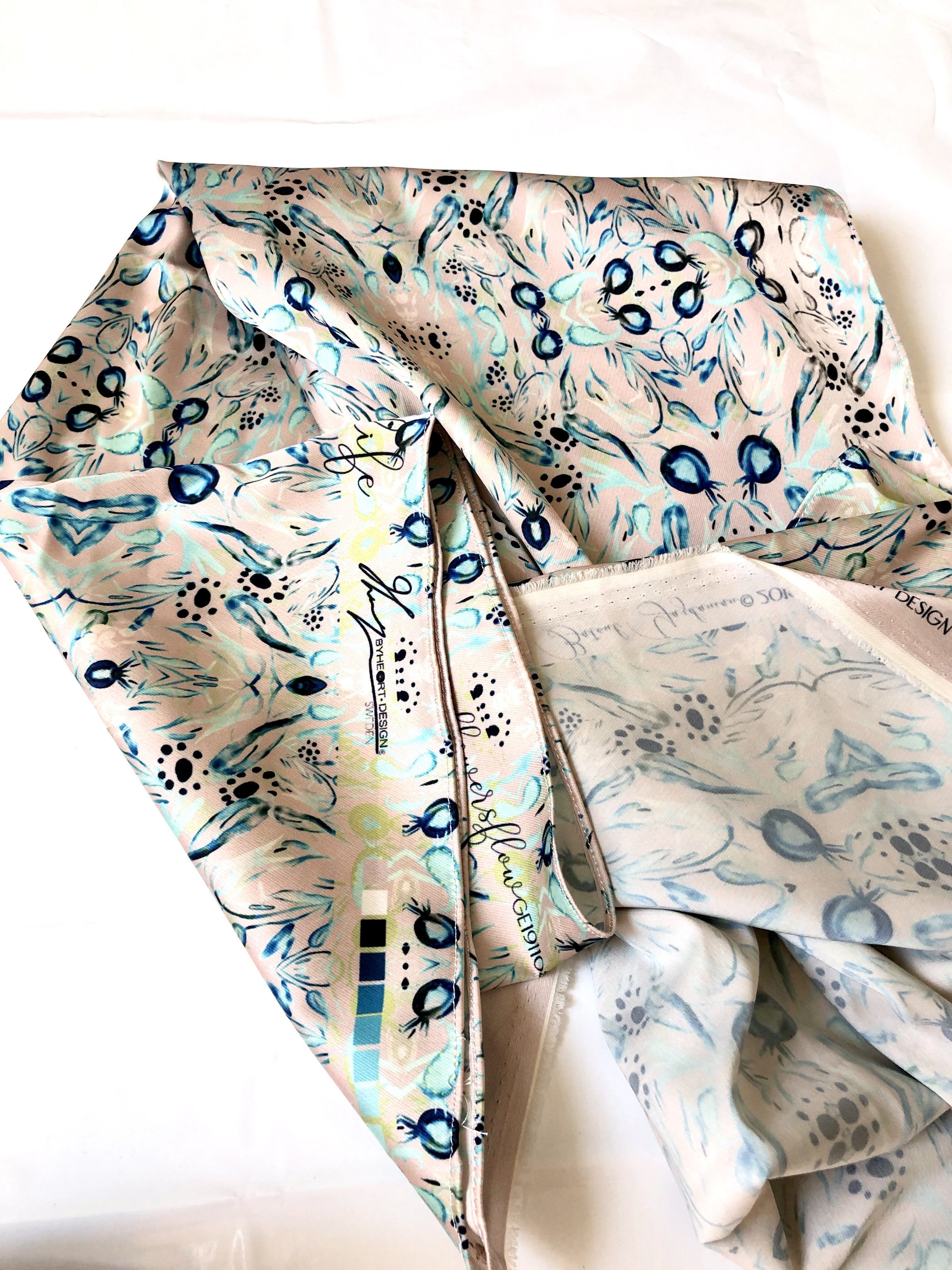POMEGRANATE BLUE PAISLEY | SCARF & TEXTILE  |