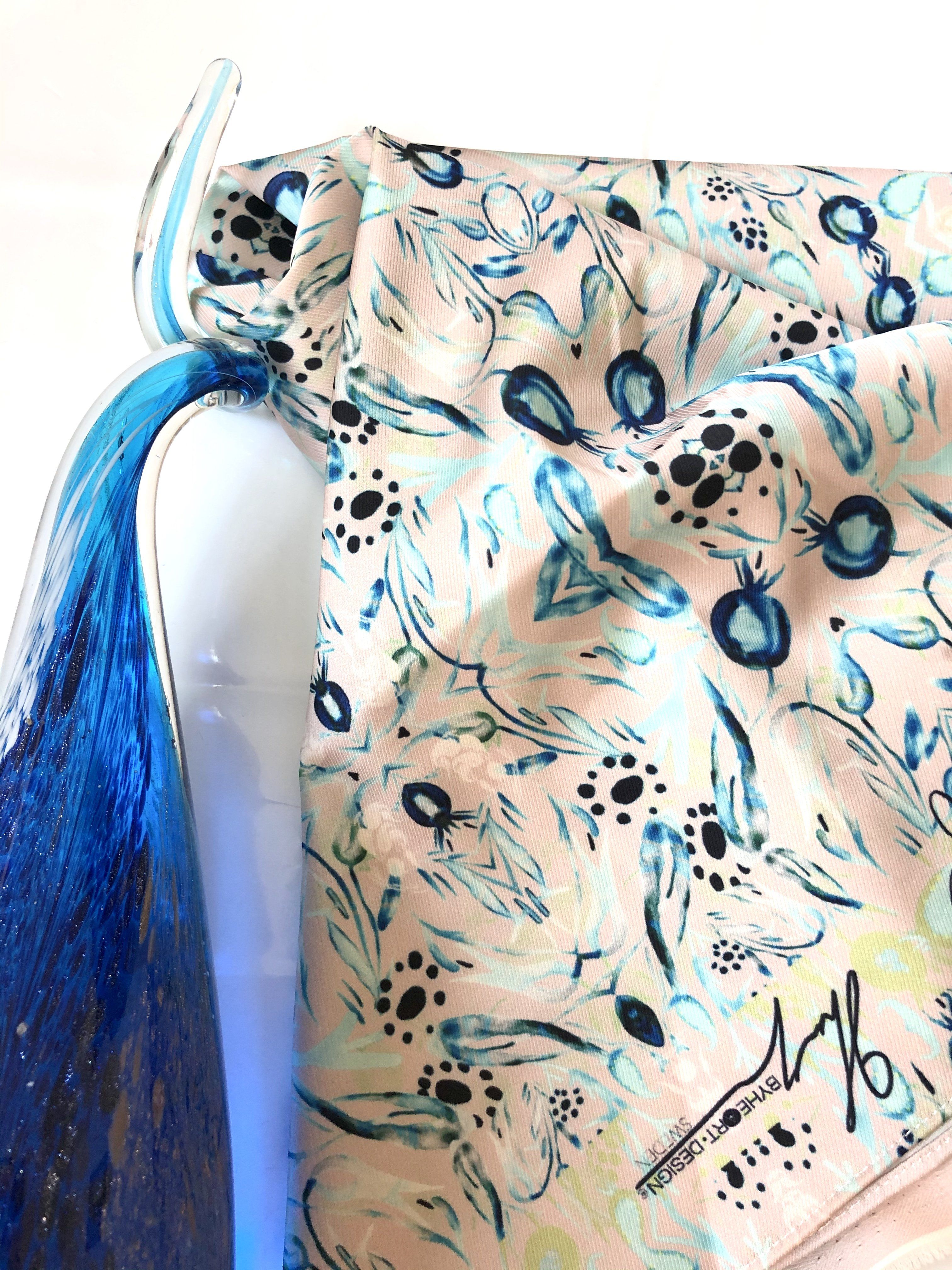 POMEGRANATE BLUE PAISLEY | SCARF & TEXTILE  |