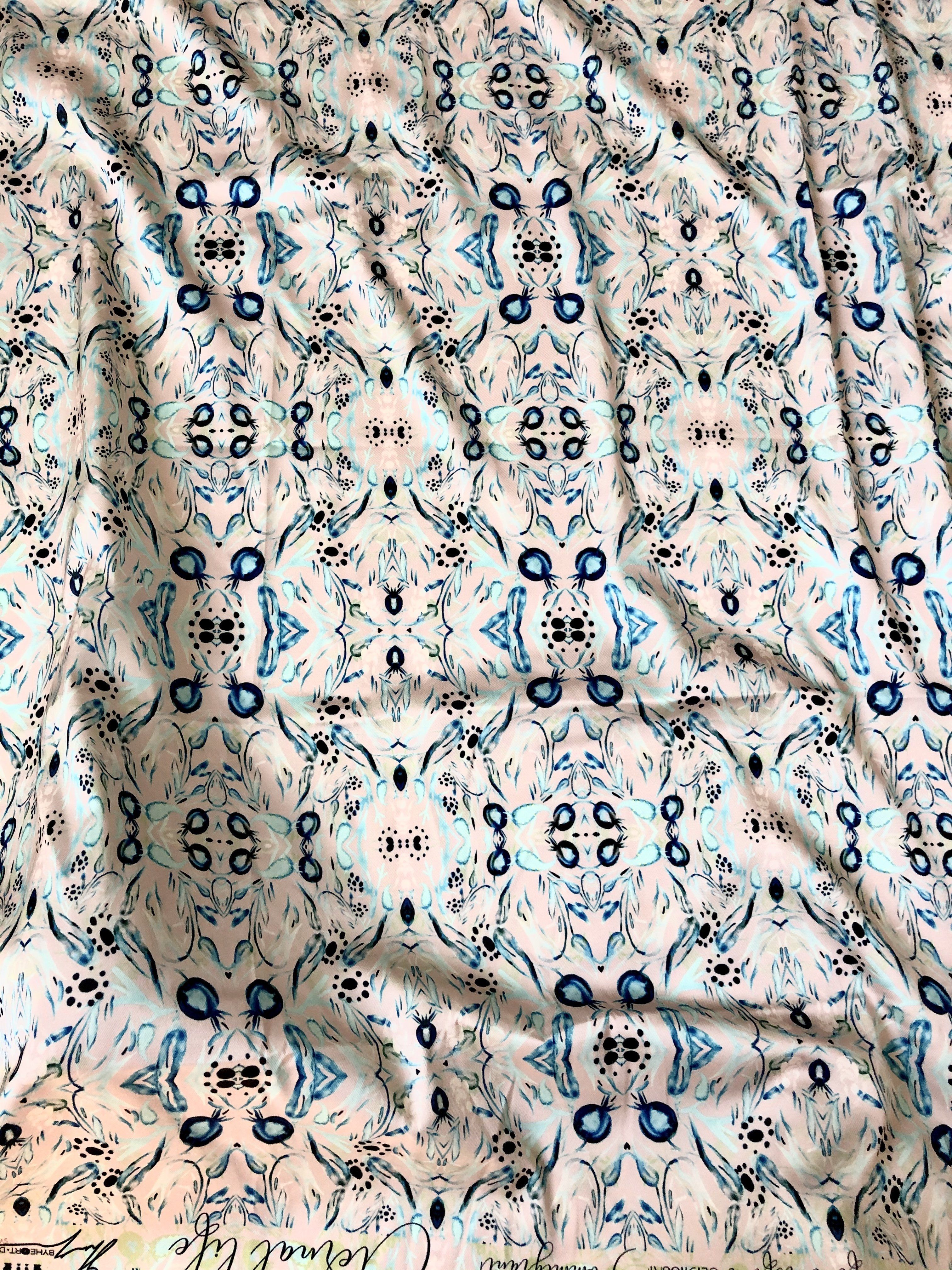 POMEGRANATE BLUE PAISLEY | SCARF & TEXTILE  |