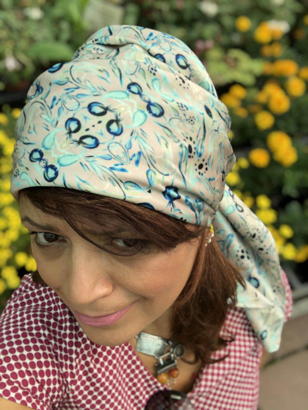 POMEGRANATE BLUE PAISLEY | SCARF & TEXTILE  |