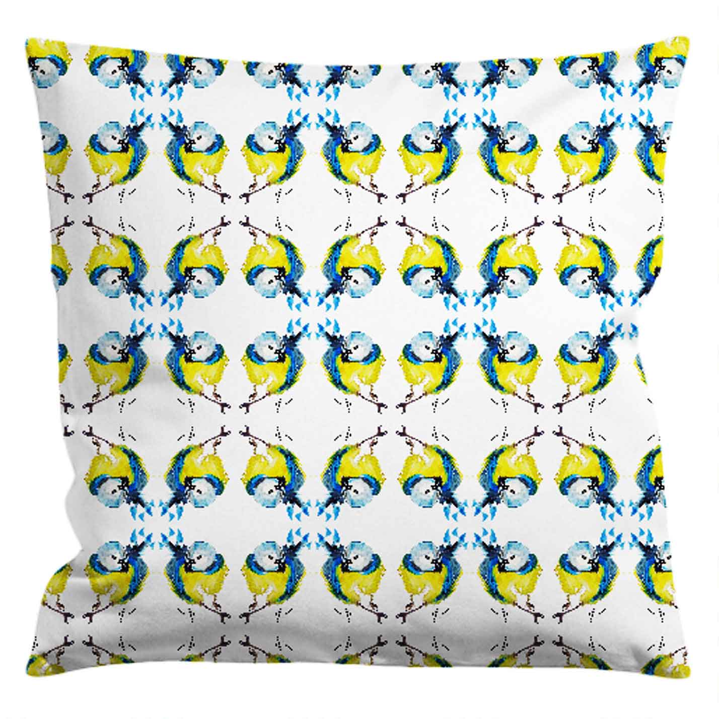 CUSHIONS COVER, THE BLUE BIRD IN THE GARDEN