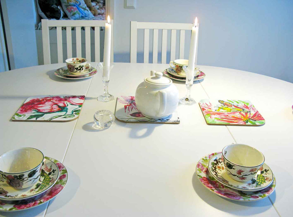 TRIVET, THE ROSE - birch wood