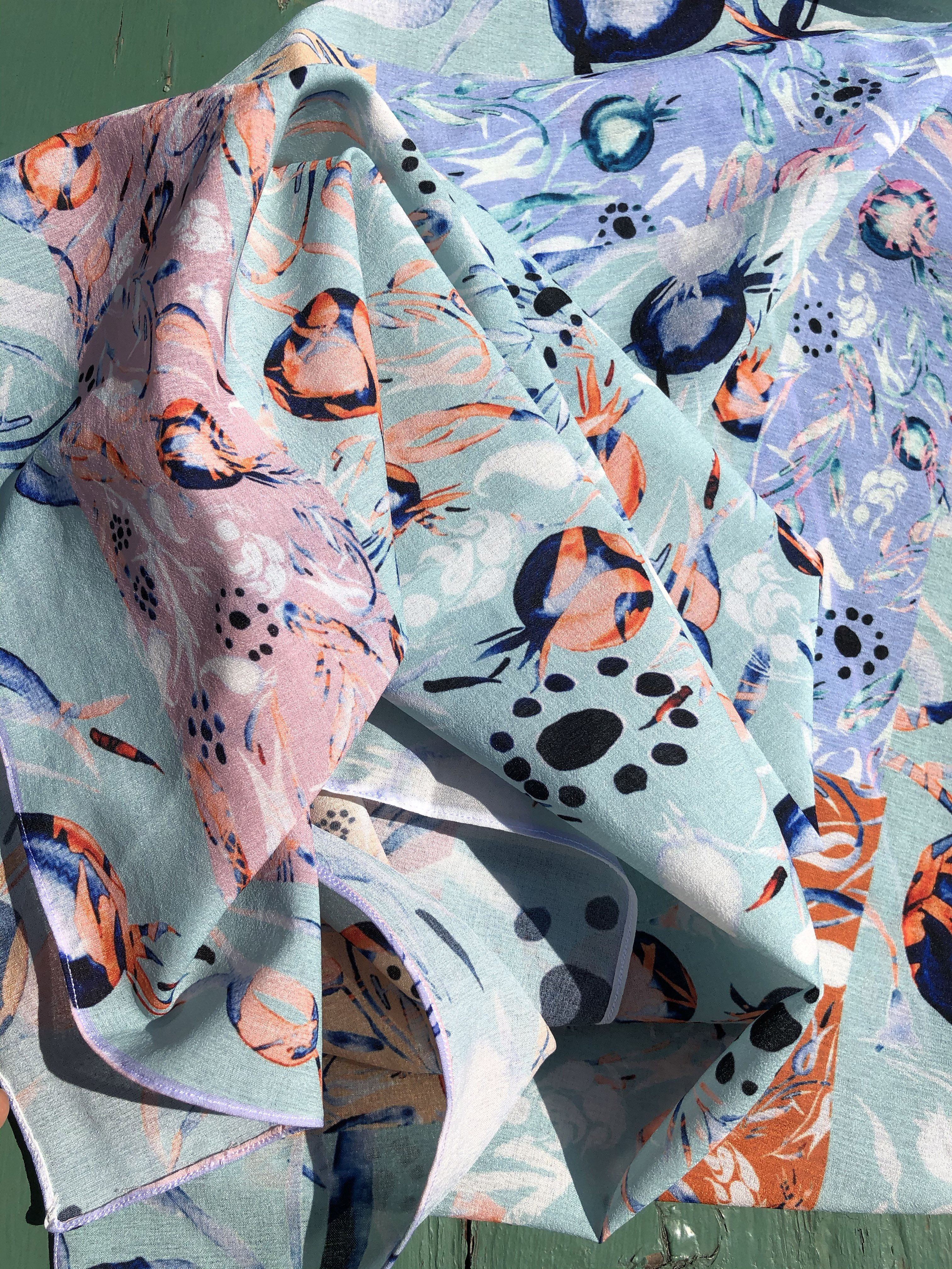 PAISLEY IN ORIENT GARDEN |  SCARF & TEXTILE  |