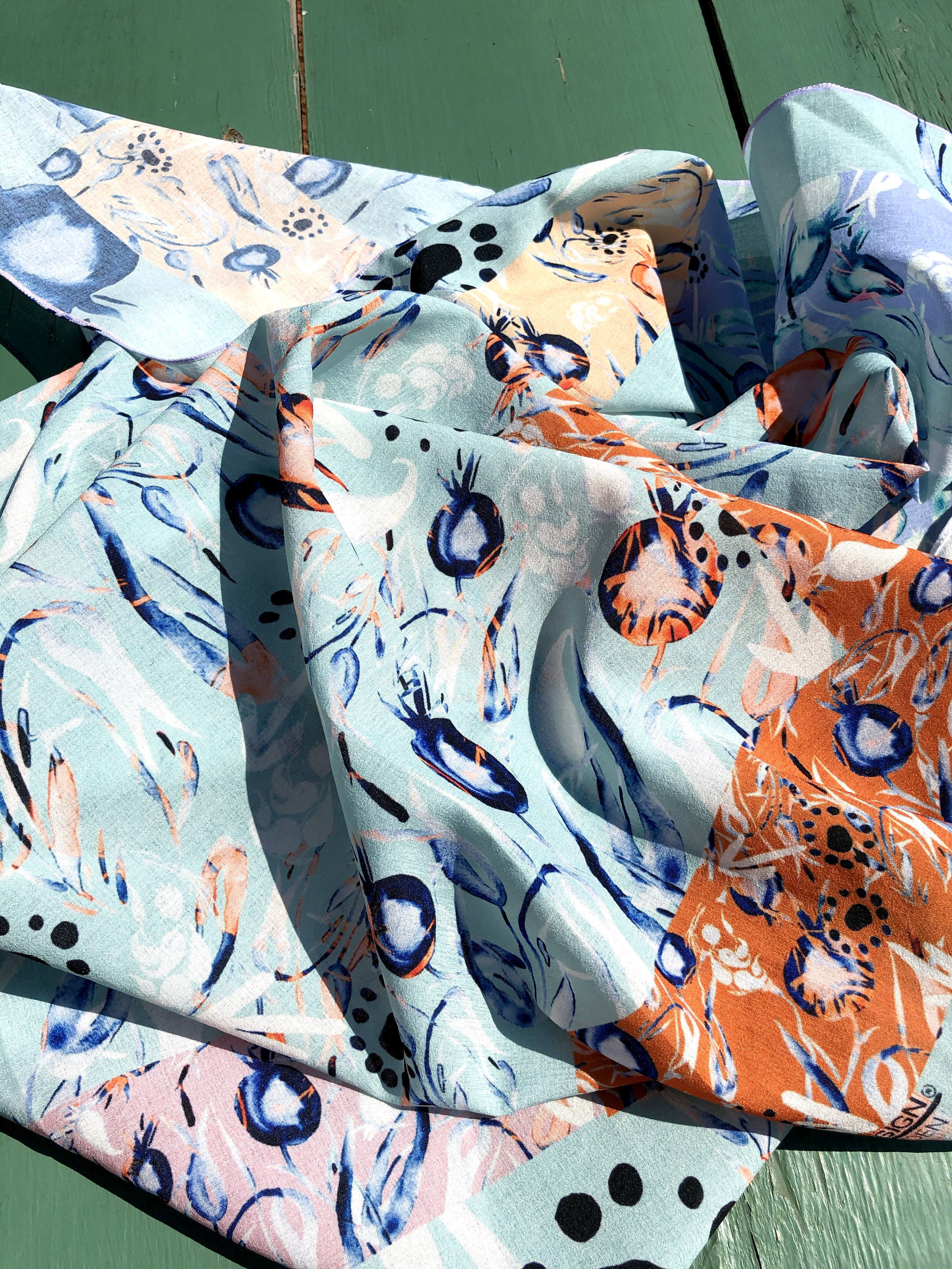 PAISLEY IN ORIENT GARDEN |  SCARF & TEXTILE  |