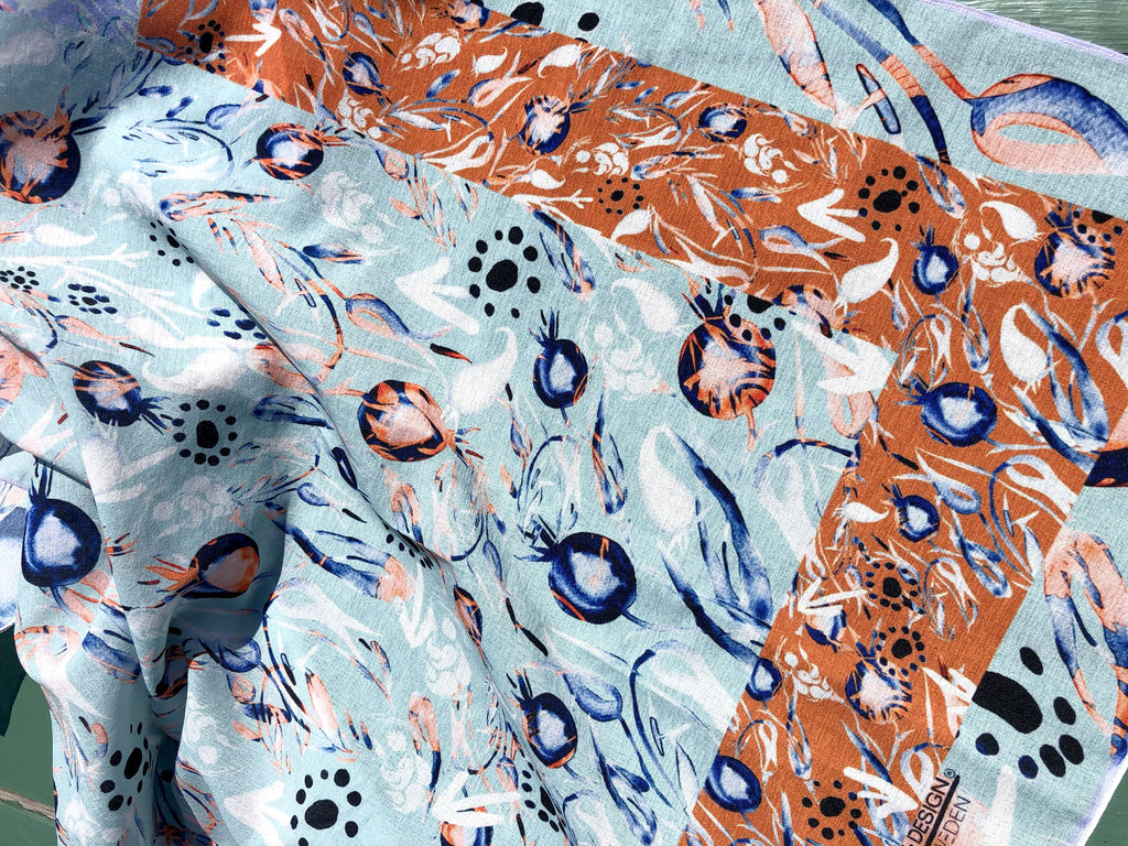 PAISLEY IN ORIENT GARDEN |  SCARF & TEXTILE  |