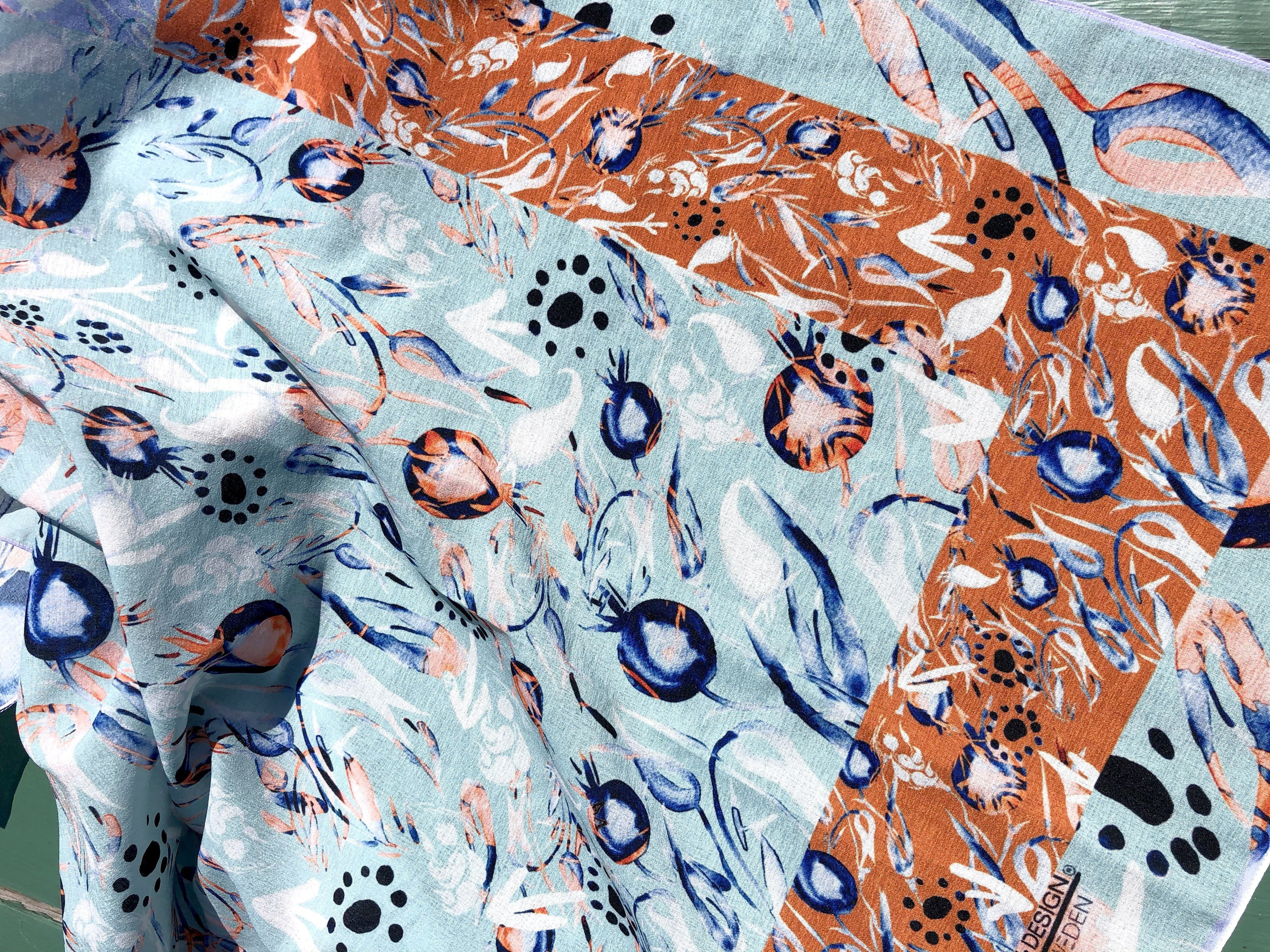 PAISLEY IN ORIENT GARDEN |  SCARF & TEXTILE  |