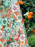 PARADISE GARDEN - ORANGE  | SCARF & TEXTILE  |