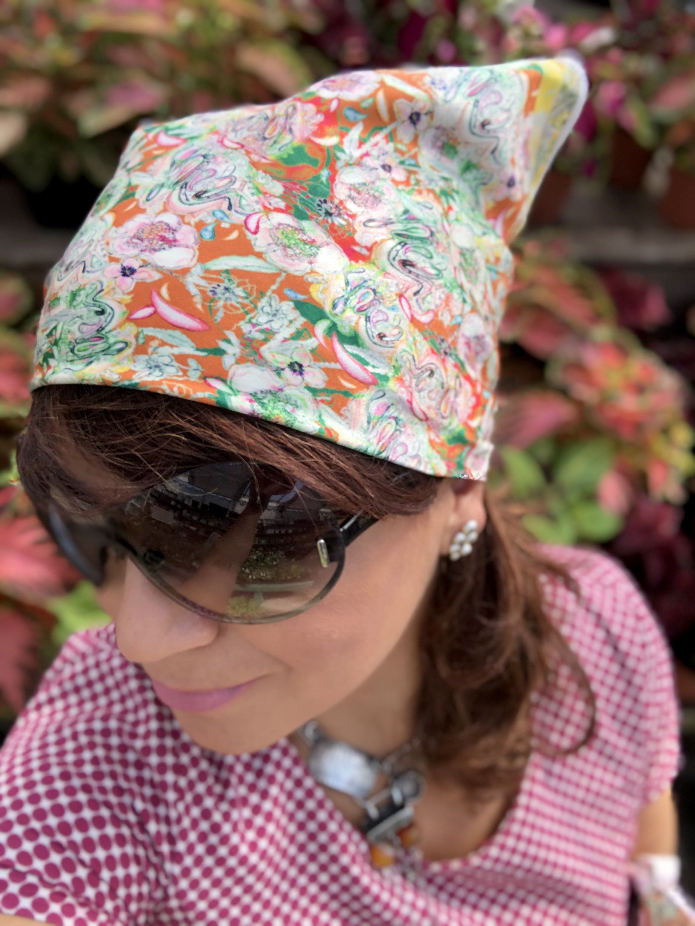 PARADISE GARDEN - ORANGE  | SCARF & TEXTILE  |