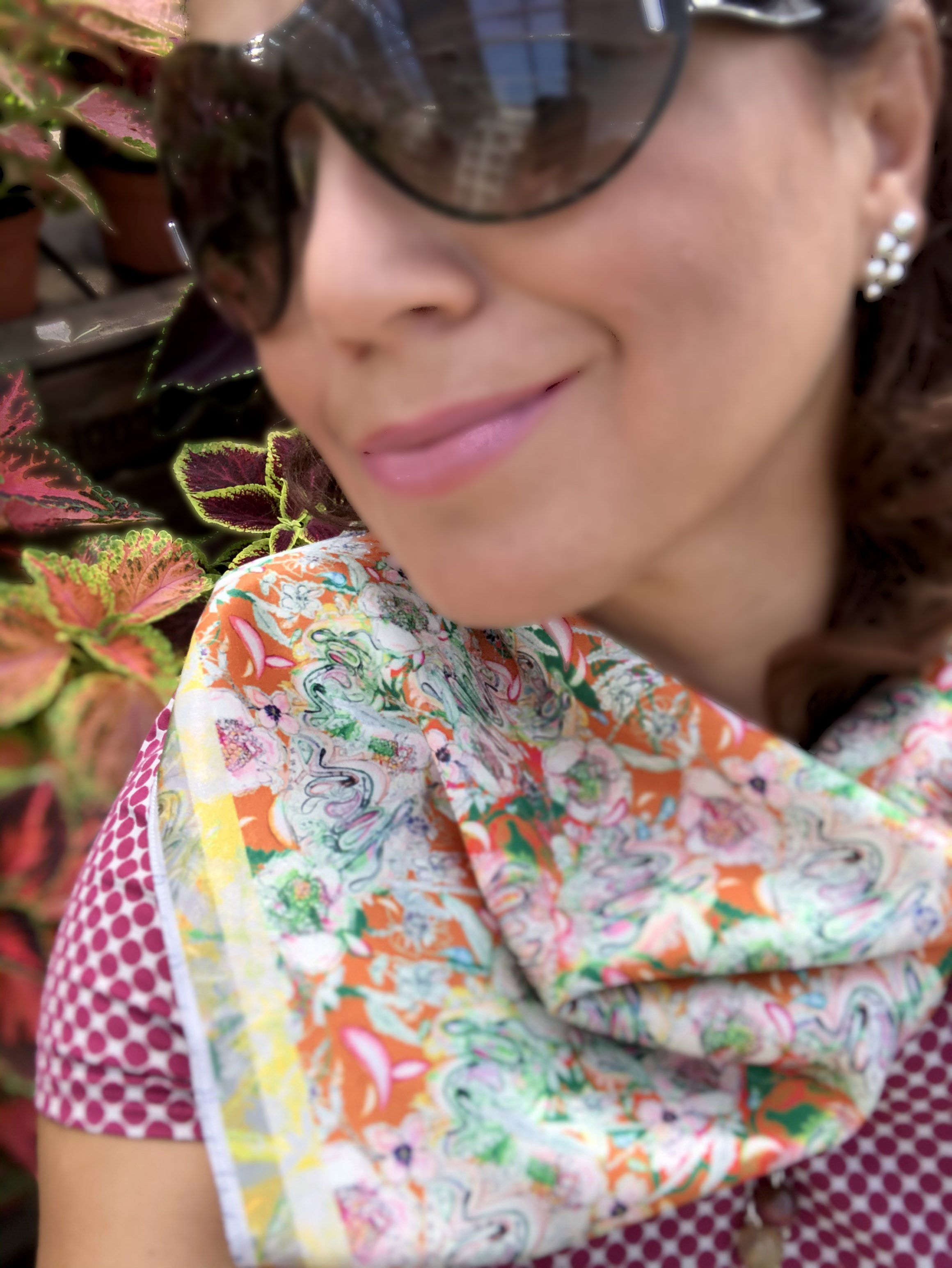 PARADISE GARDEN - ORANGE  | SCARF & TEXTILE  |
