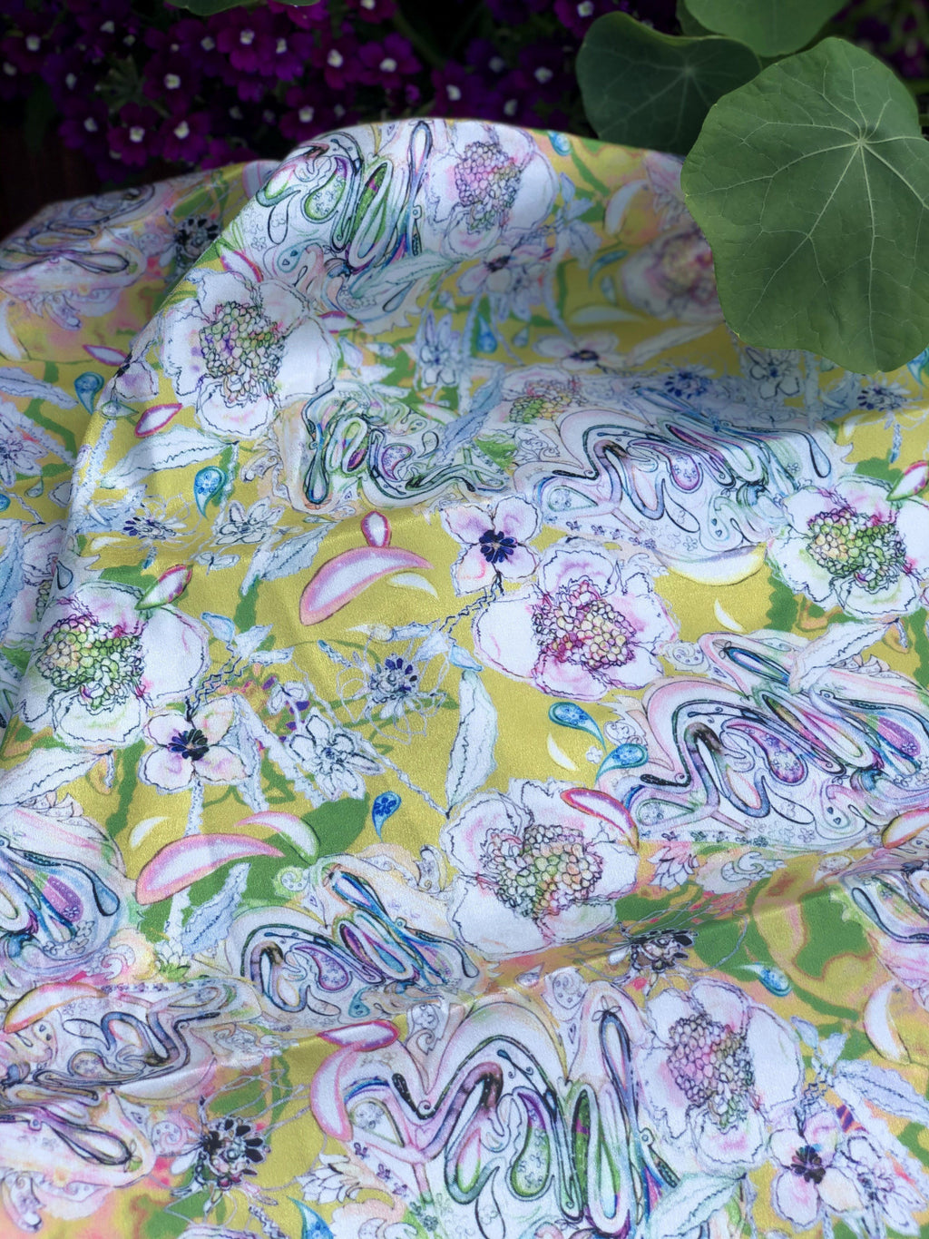 PARADISE GARDEN - YELLOW   | SCARF & TEXTILE  |