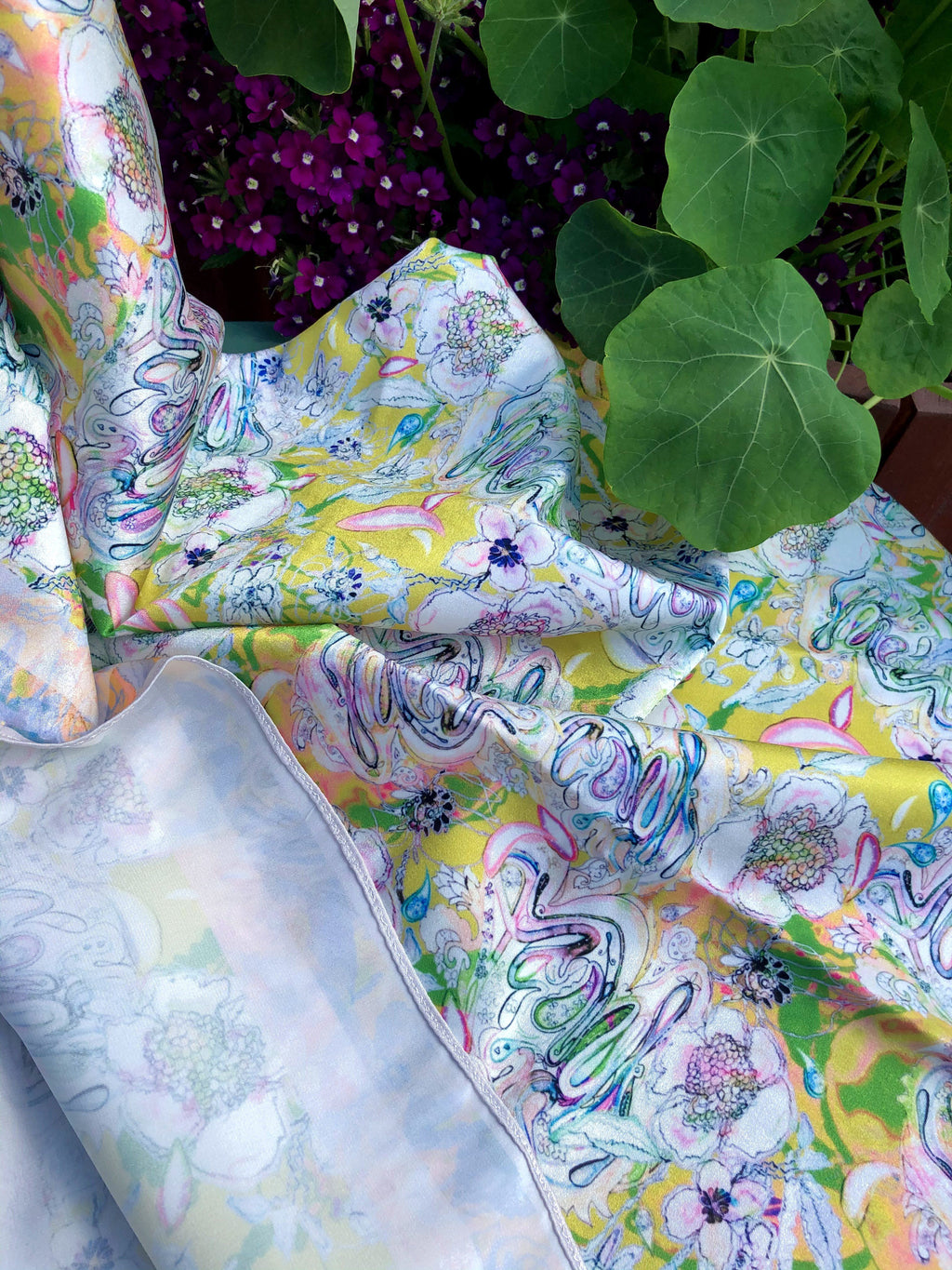 PARADISE GARDEN - YELLOW   | SCARF & TEXTILE  |