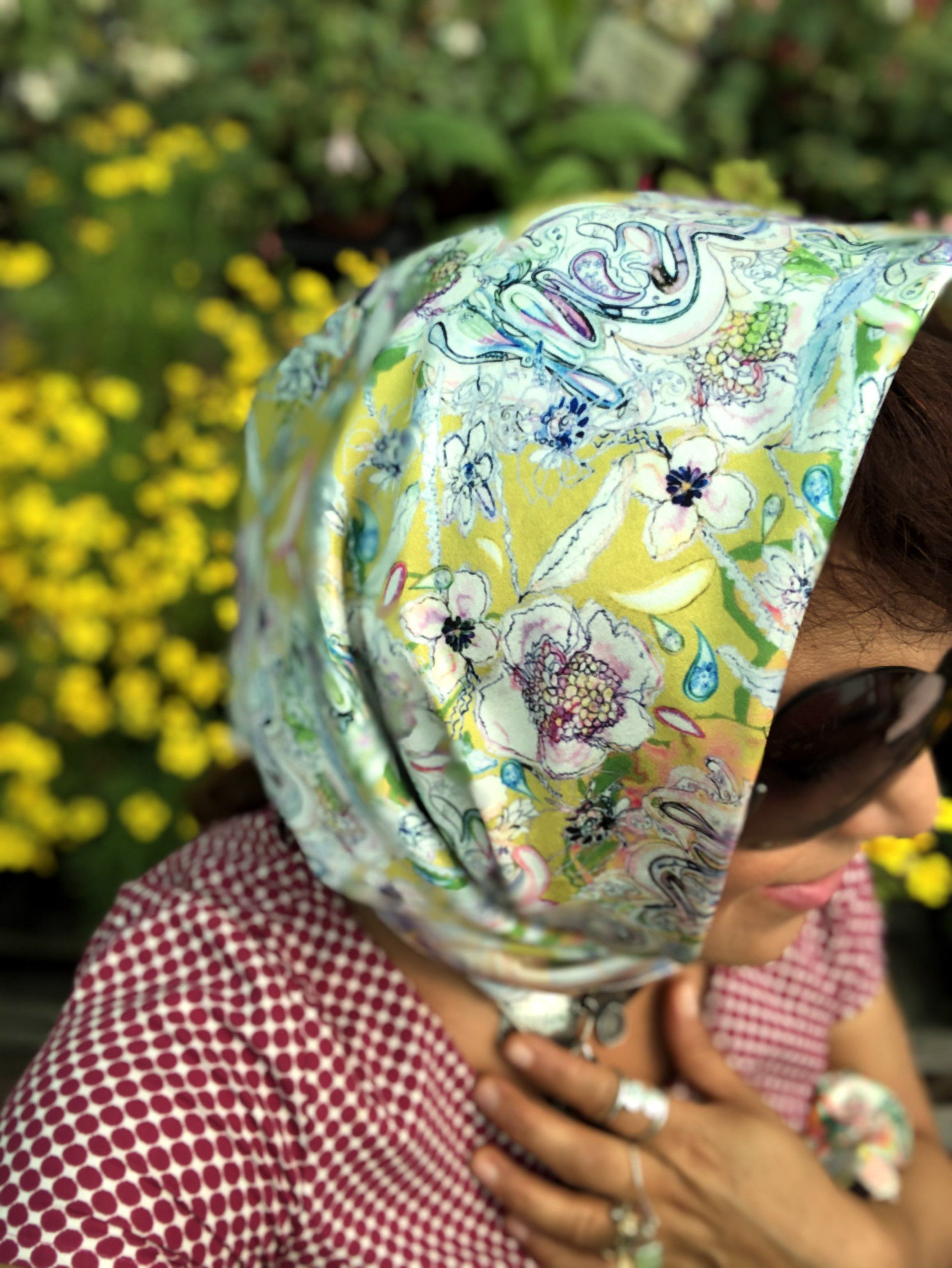 PARADISE GARDEN - YELLOW   | SCARF & TEXTILE  |