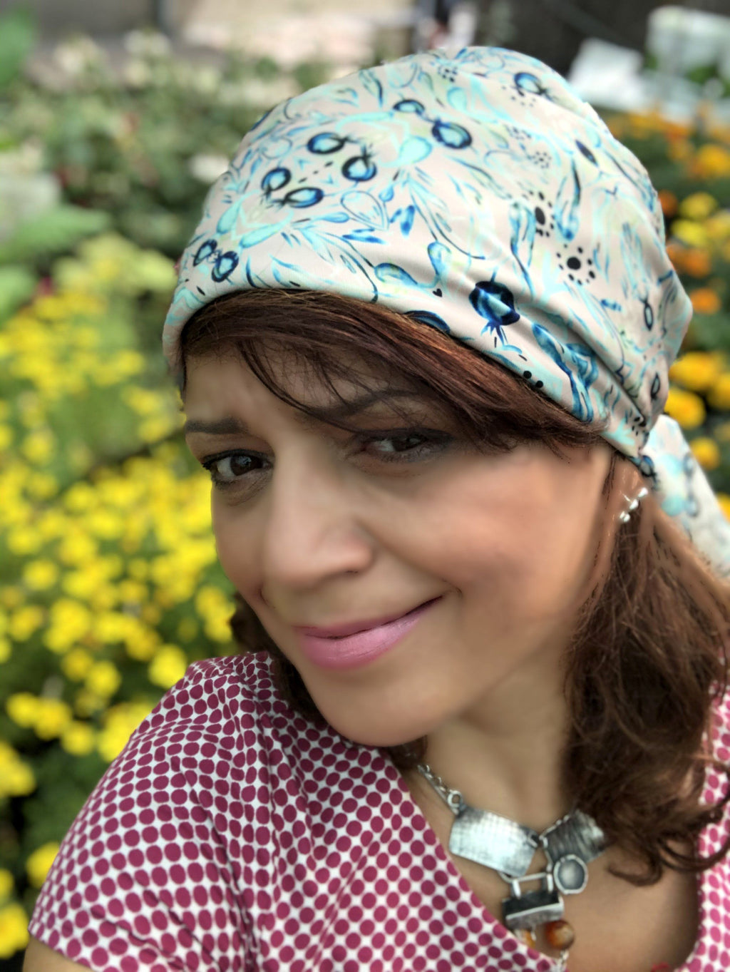 POMEGRANATE BLUE PAISLEY | SCARF & TEXTILE  |