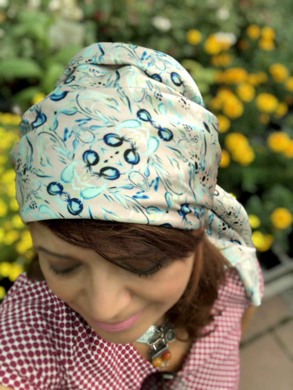 POMEGRANATE BLUE PAISLEY | SCARF & TEXTILE  |