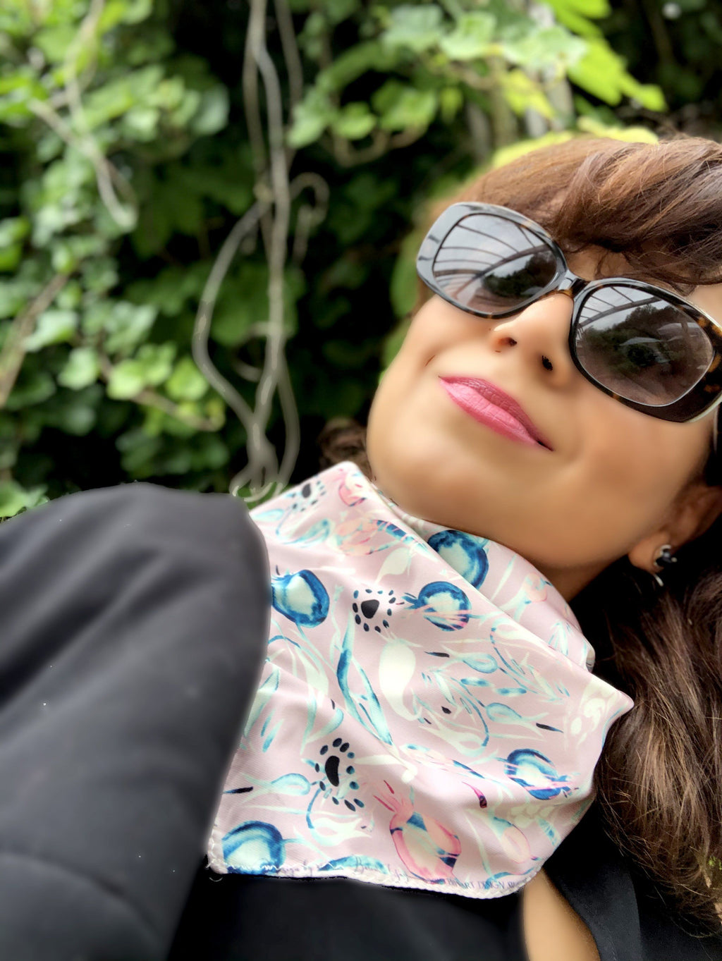 POMEGRANATE BLUE PAISLEY. PINK | SCARF & TEXTILE  |