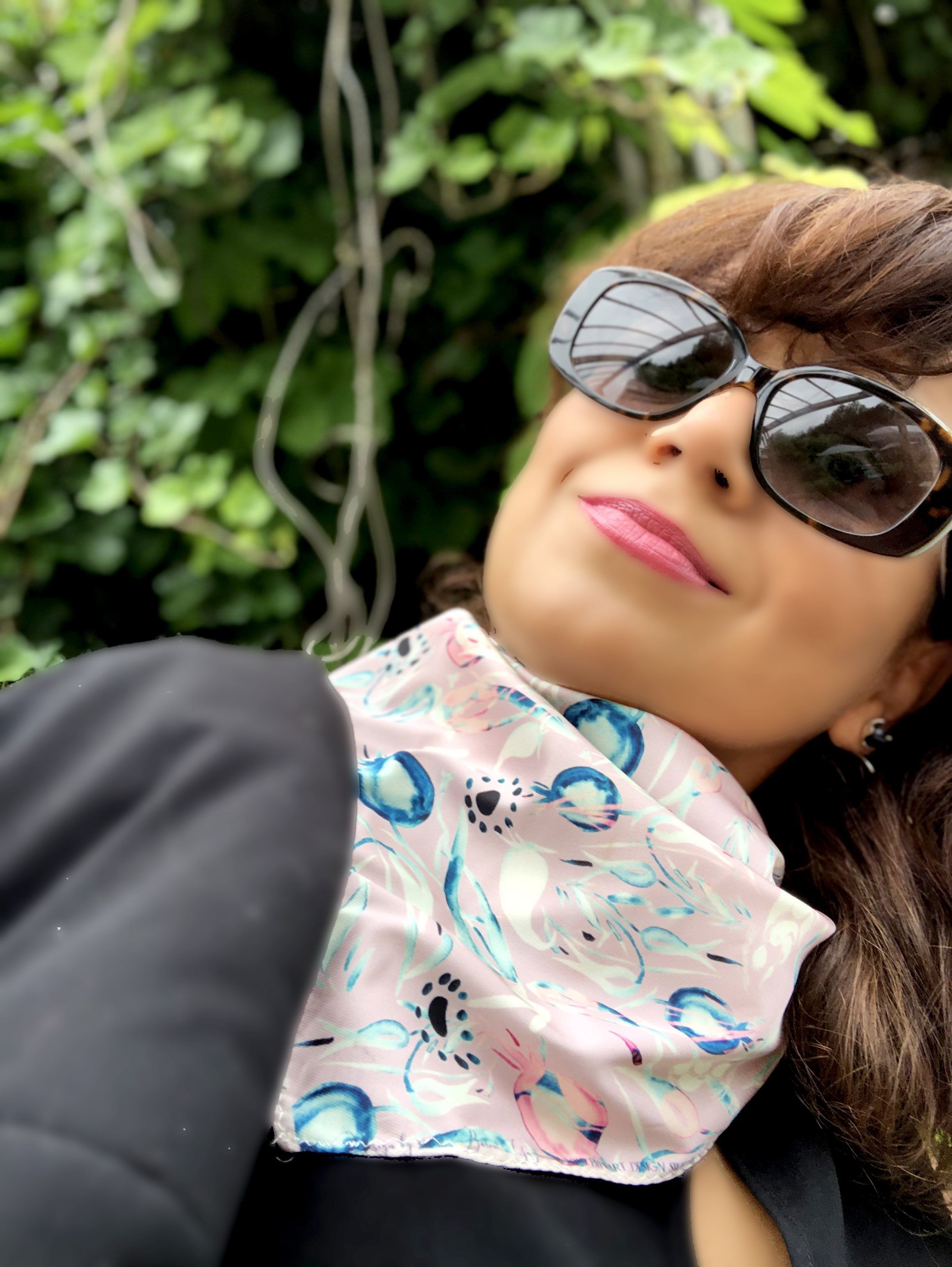 POMEGRANATE BLUE PAISLEY. PINK | SCARF & TEXTILE  |