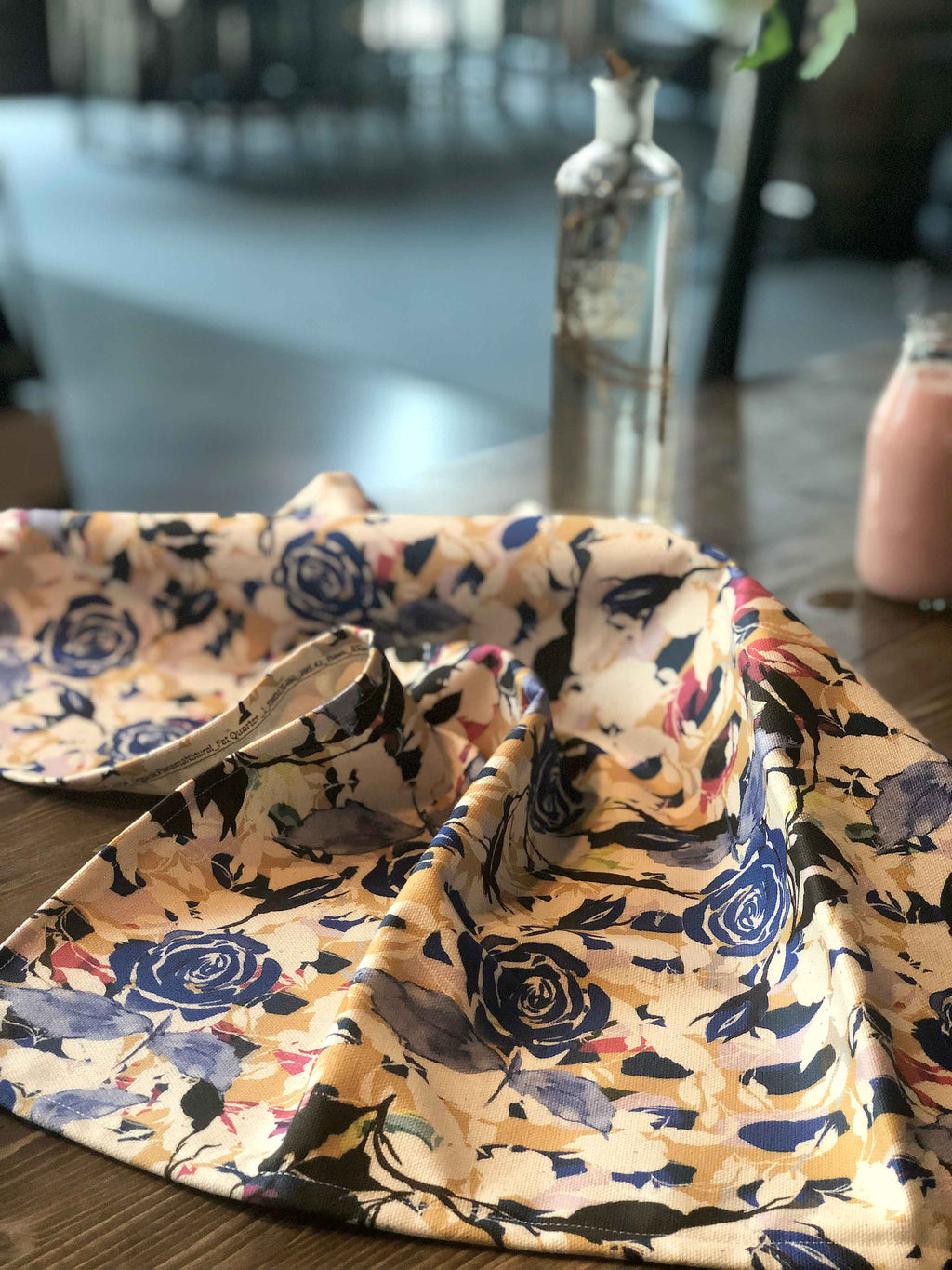 BLUE ROSES | Organic Dish Towel |
