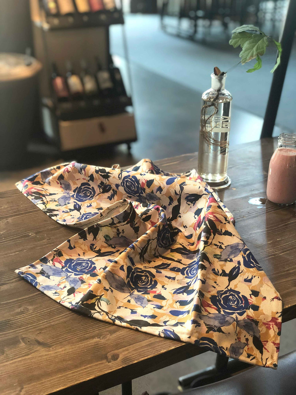 BLUE ROSES | Organic Dish Towel |