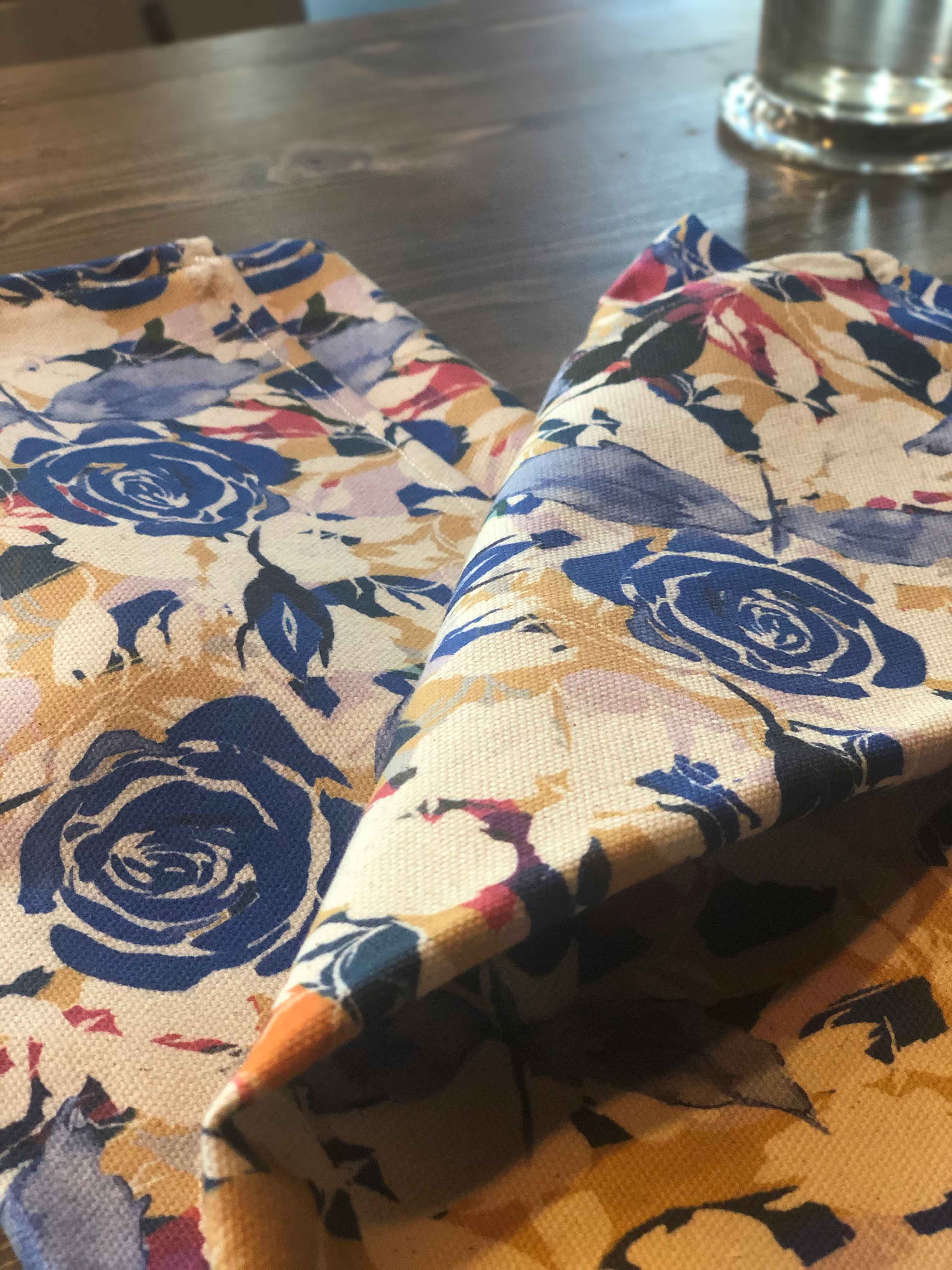 BLUE ROSES | Organic Dish Towel |