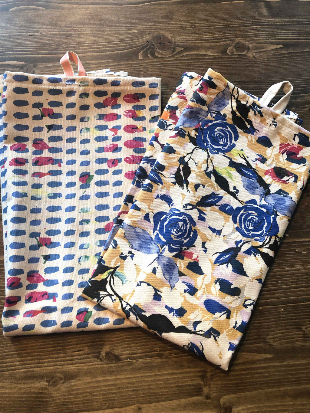 BLUE ROSES | Organic Dish Towel |