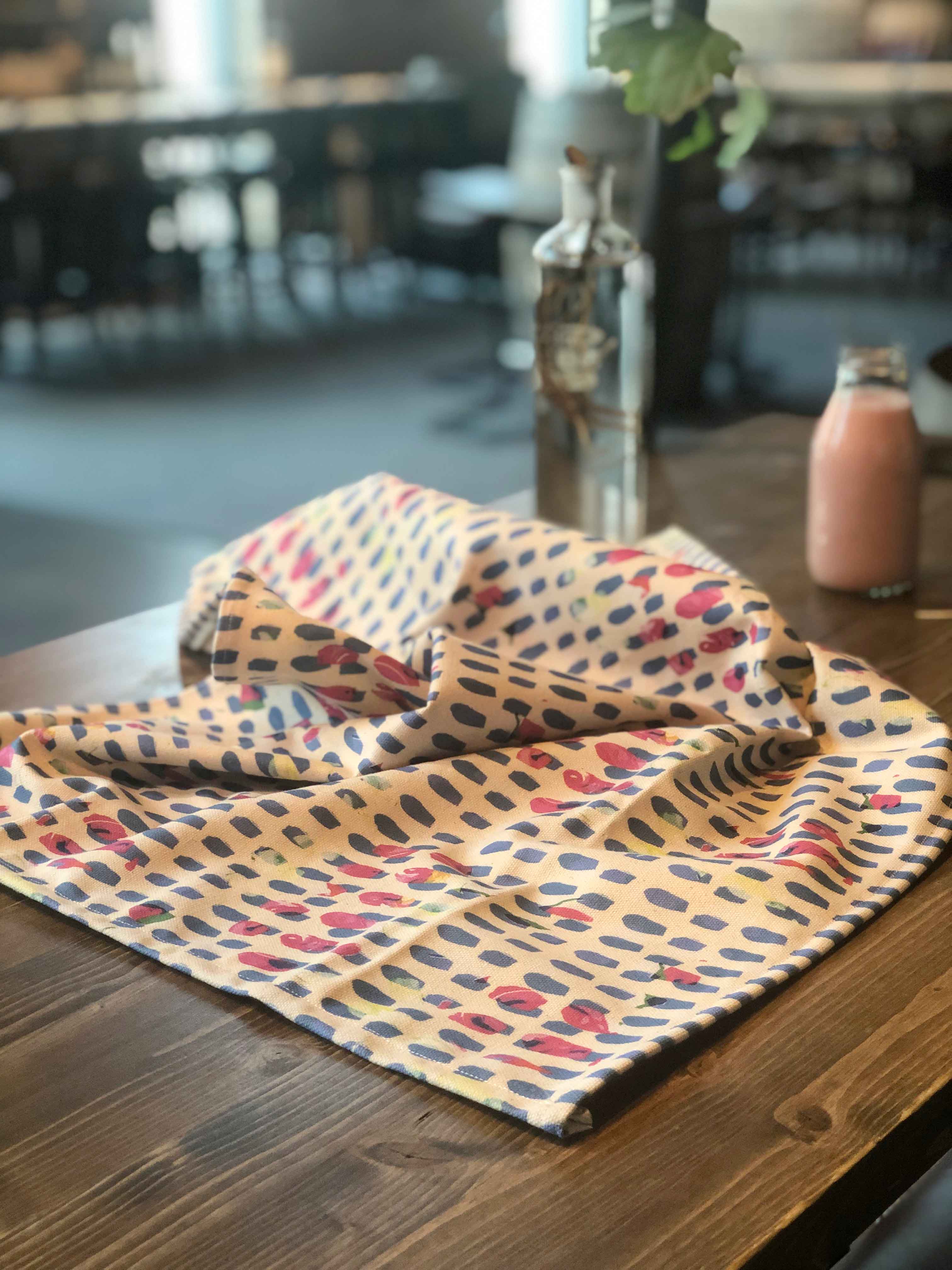BLUE DOTS | Organic Dish towel |