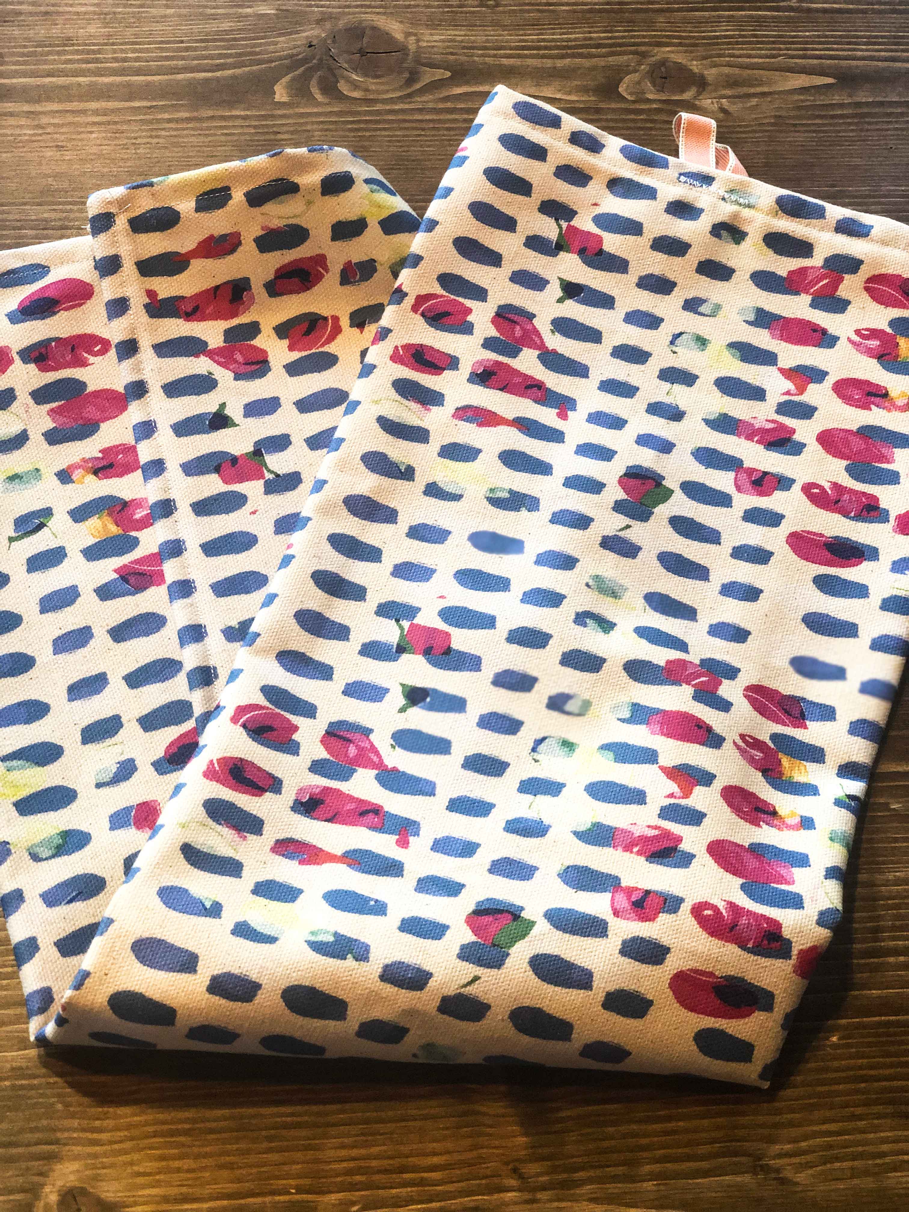BLUE DOTS | Organic Dish towel |