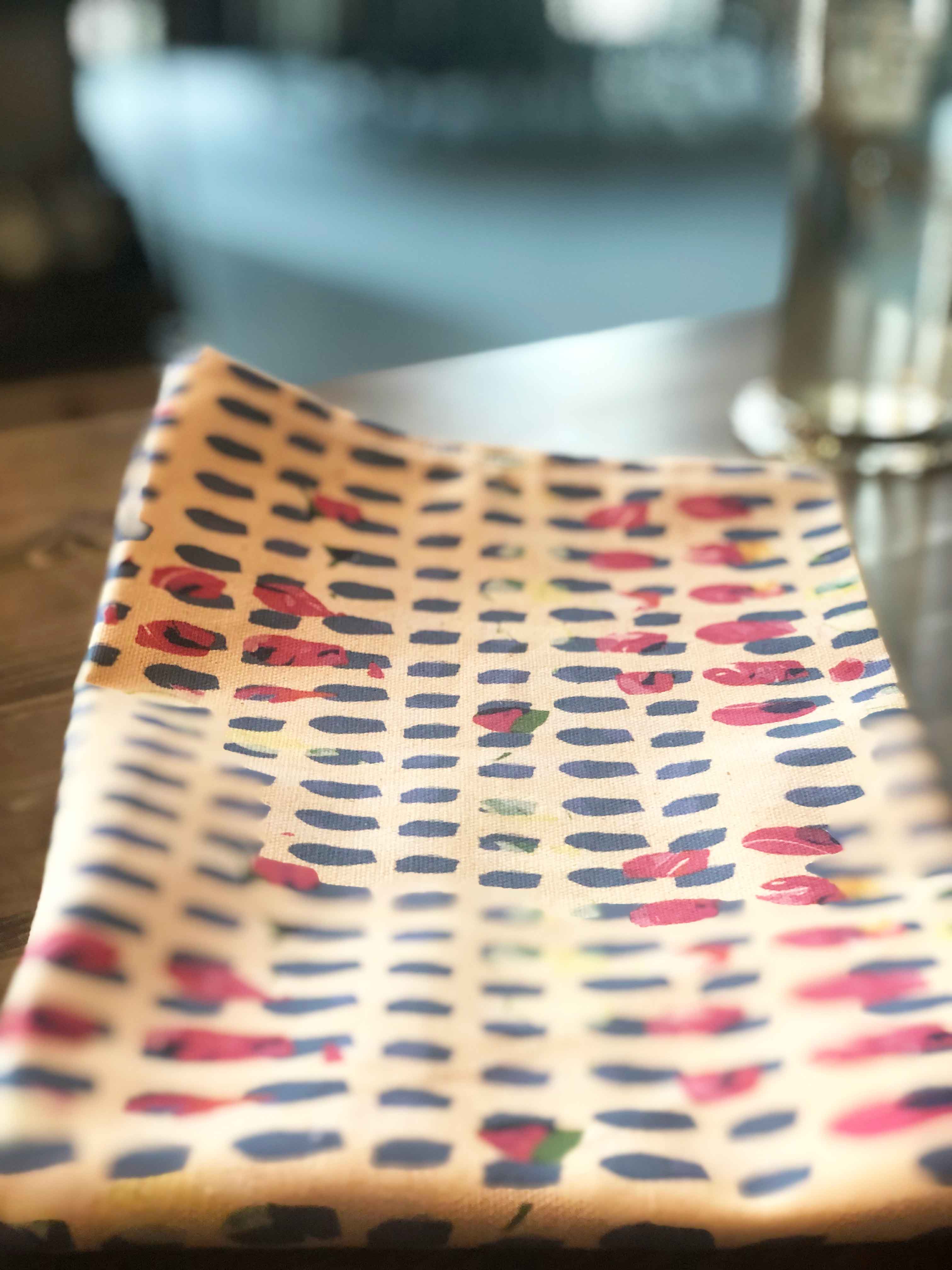 BLUE DOTS | Organic Dish towel |