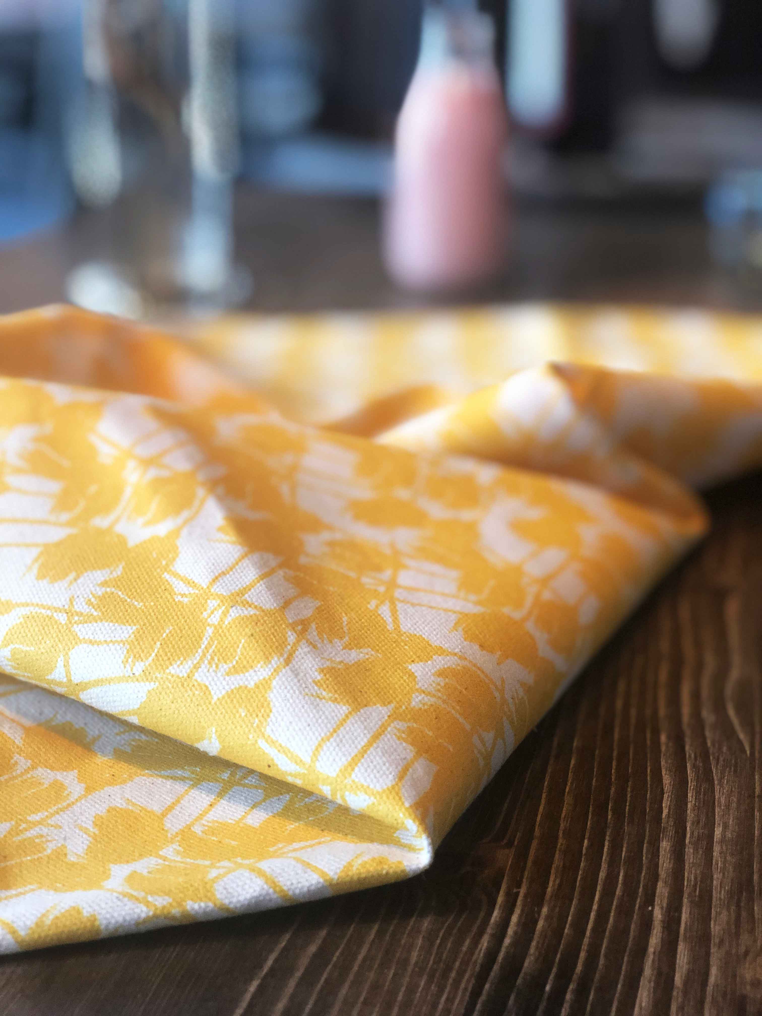 YELLOW ROSES | Organic Dish towel |
