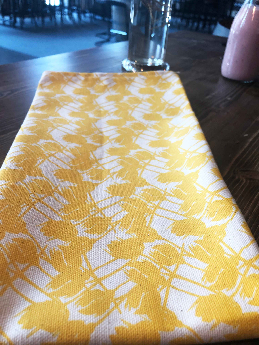 YELLOW ROSES | Organic Dish towel |