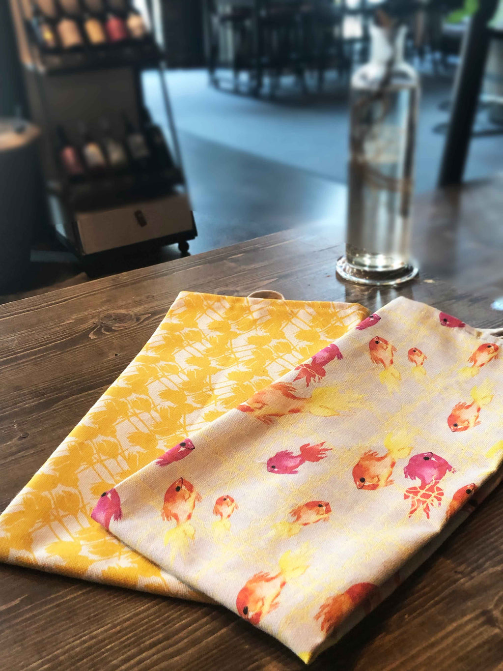 YELLOW ROSES | Organic Dish towel |