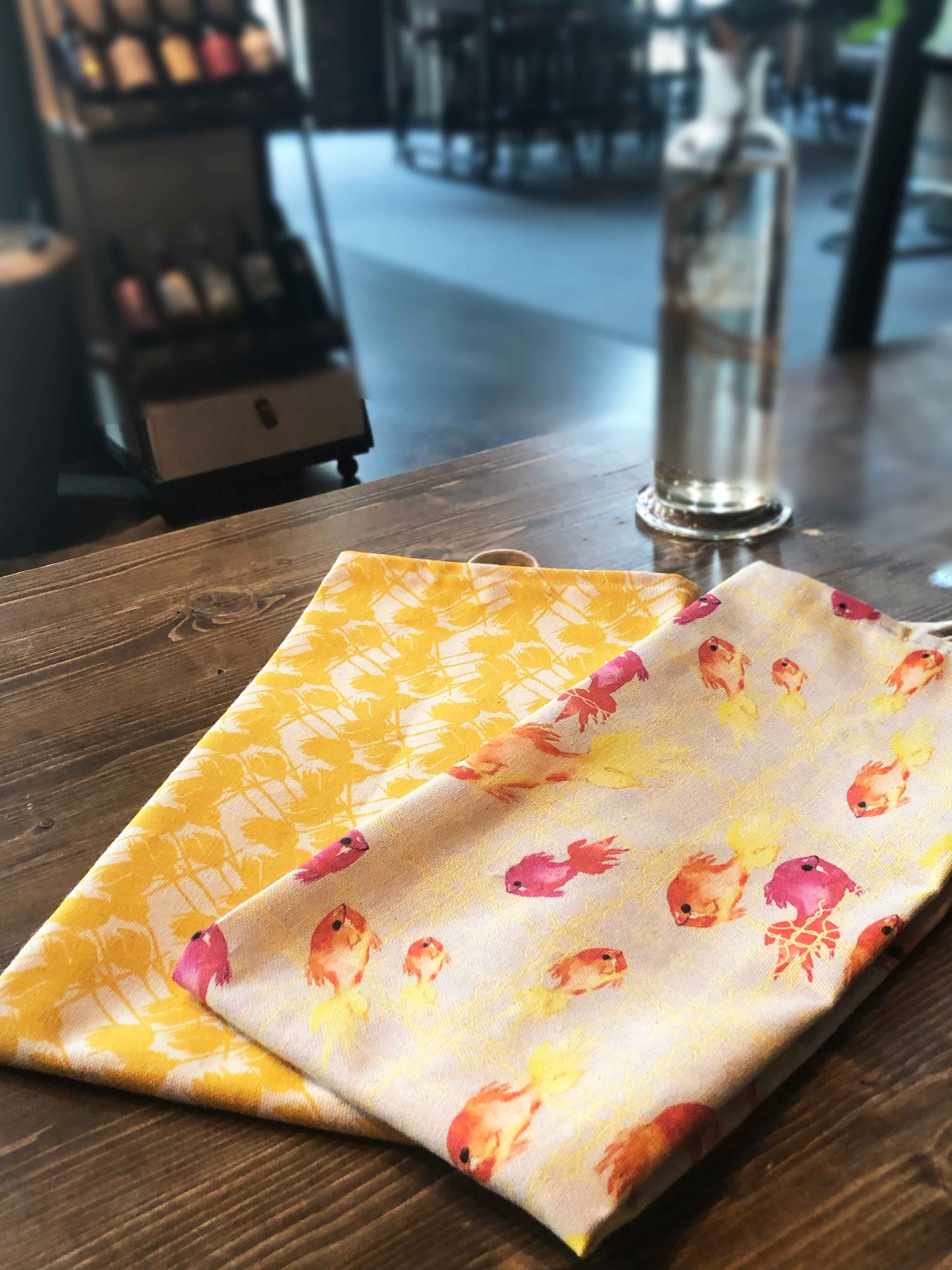 YELLOW ROSES | Organic Dish towel |
