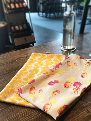 YELLOW ROSES | Organic Dish towel |
