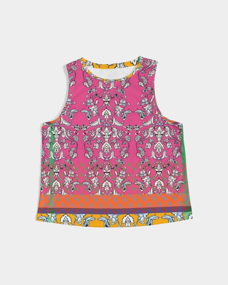 MIRACULOUS FLOWERS -PINK || Women's Cropped Tank