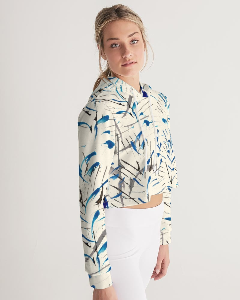 MOONLIGHT BRANCH  Women's Cropped Hoodie