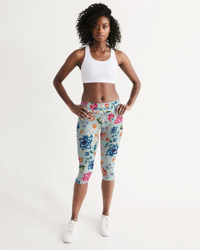 AMORE BLUE Women's Mid-Rise Capri
