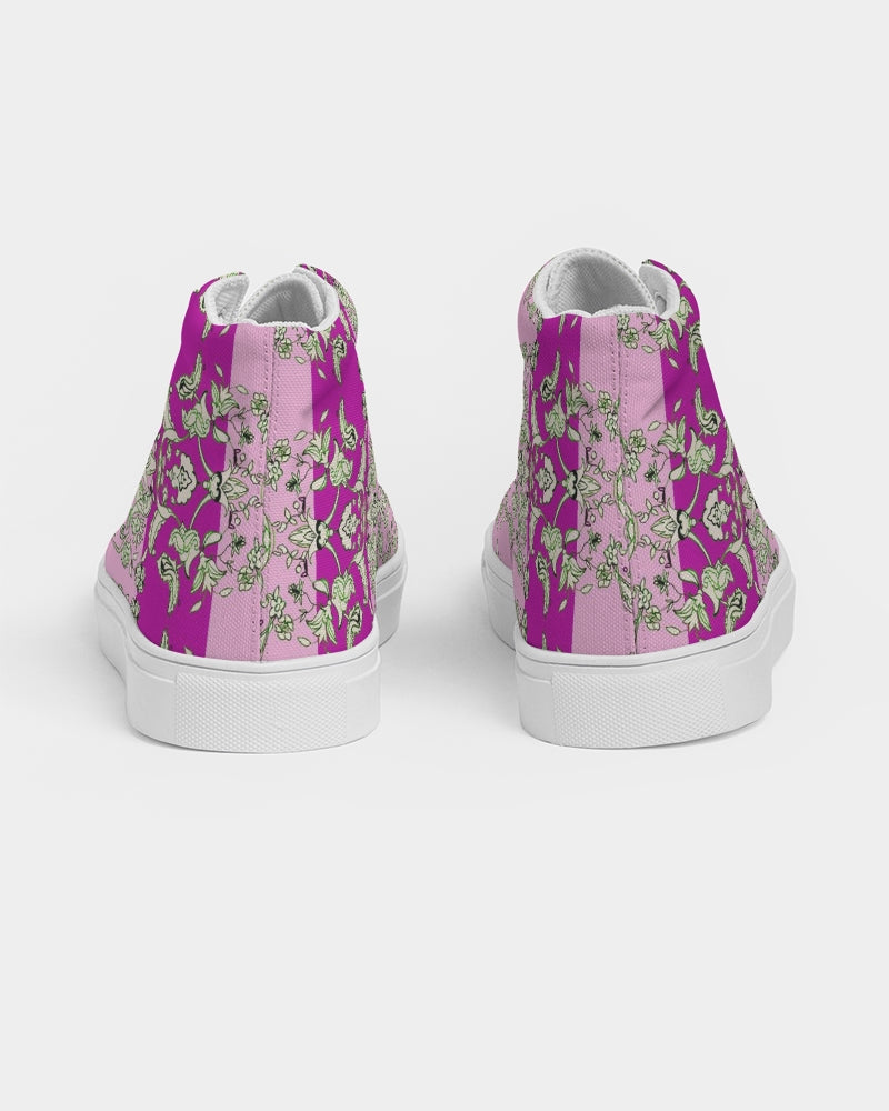 MIRACULOUS FLOWERS -PINK ||  Women's Hightop Canvas Shoe