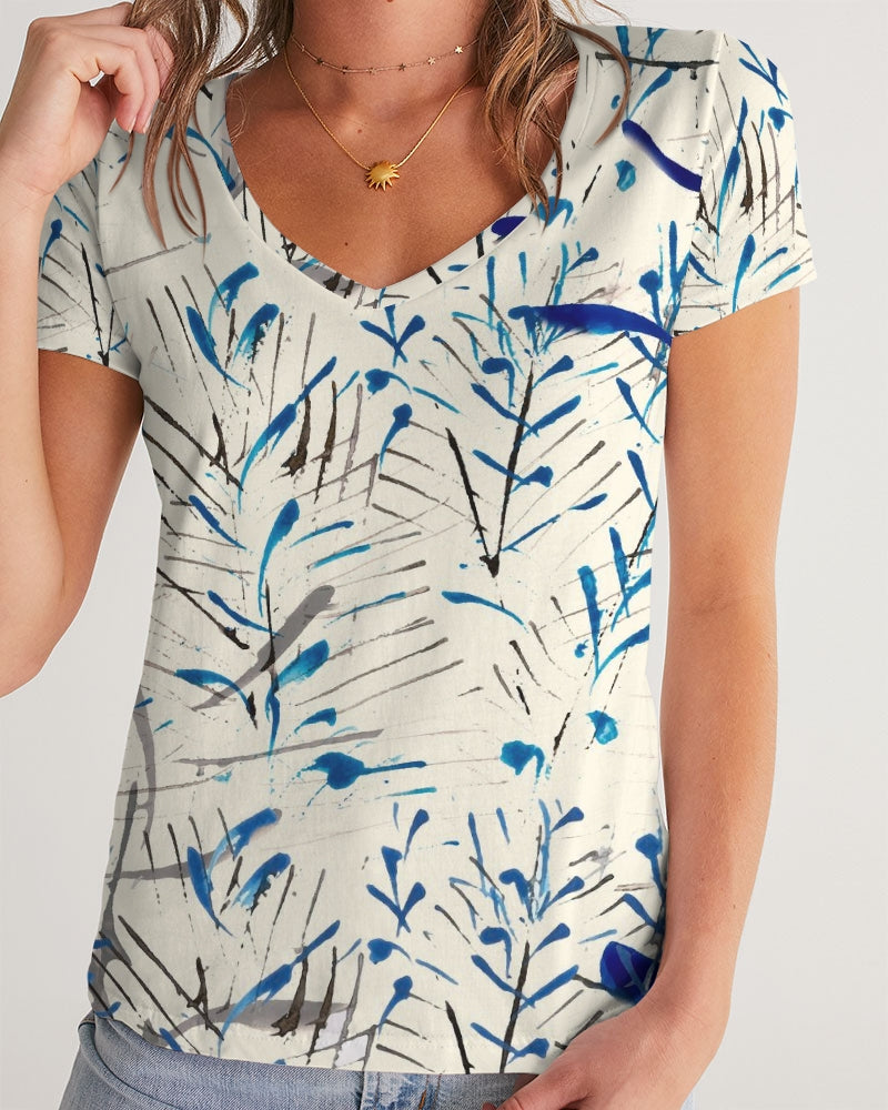 MOONLIGHT BRANCH  Women's V-Neck Tee
