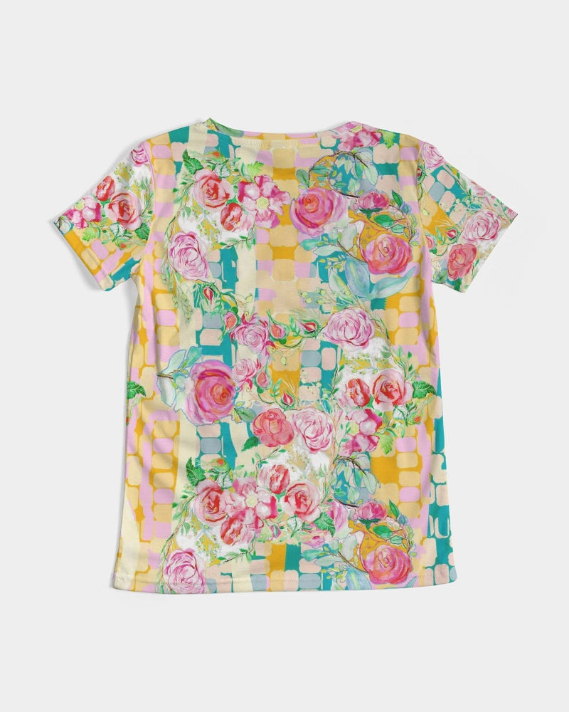 RETRO ROSES || Women's V-Neck Tee