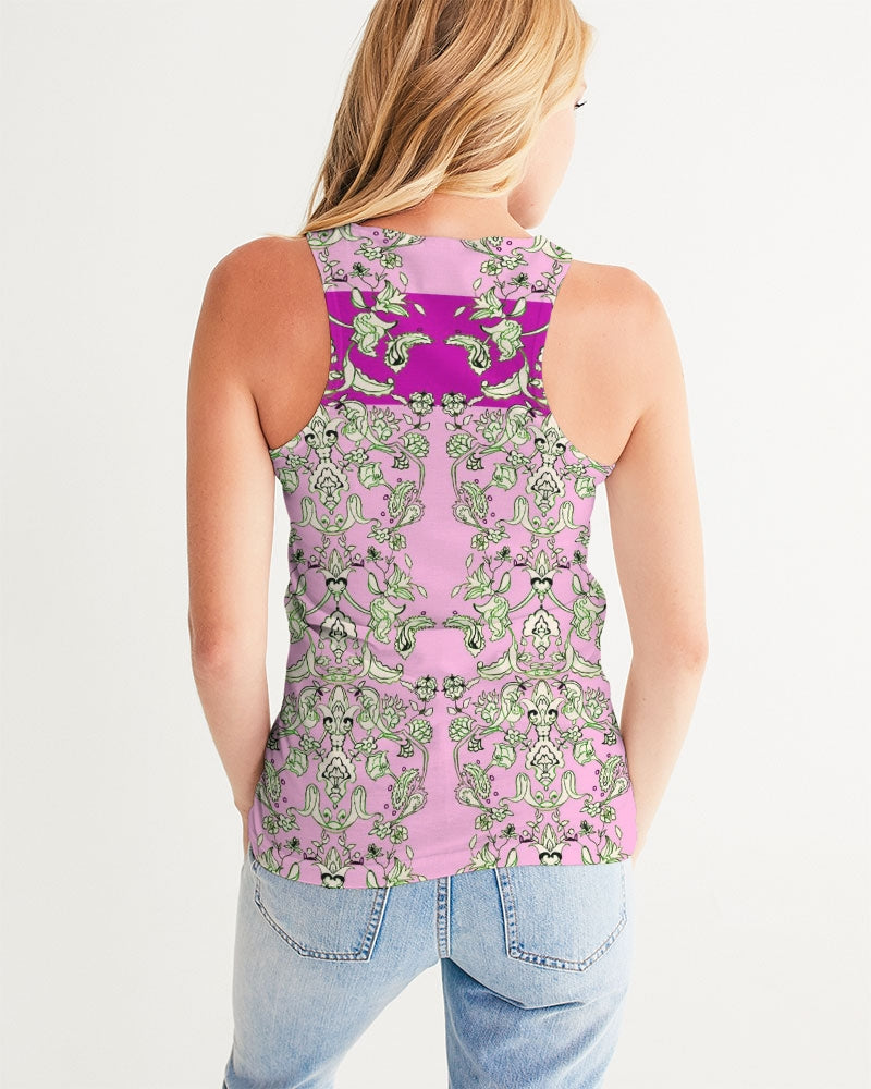 FLORAL  MIRACULOUS  WORLD - dress-pink1 Women's Tank