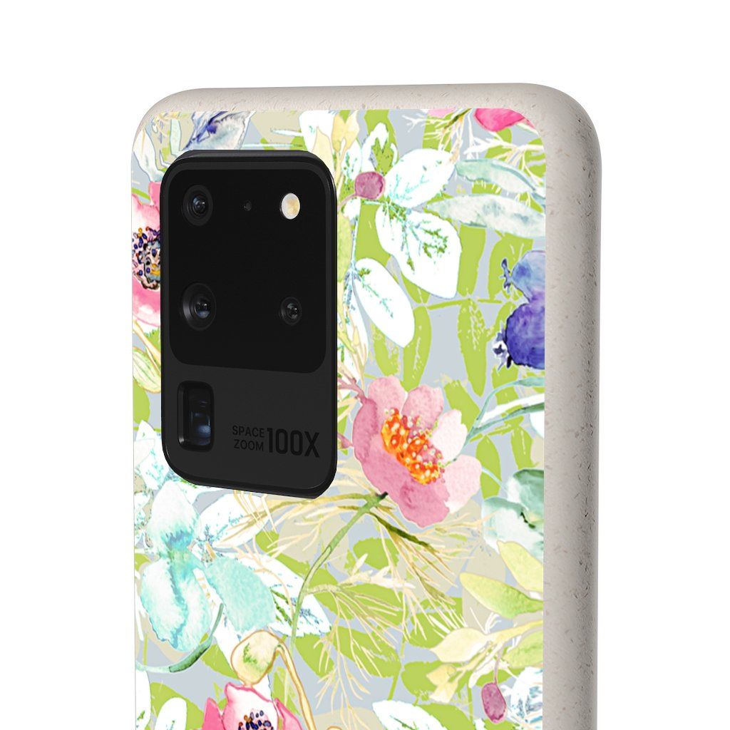 Biodegradable Case || BLUE BLOMS IN GOLLESTAN GARDEN || 