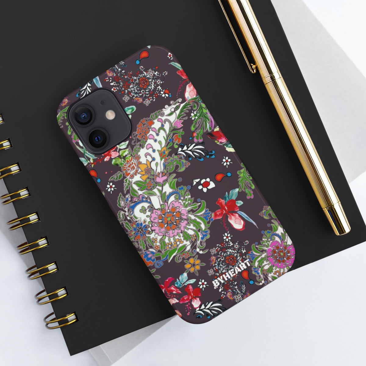 BLACK PAISLEY FLOWERS, ISFAHAN  | Tough Phone Cases, Case-Mate | 
