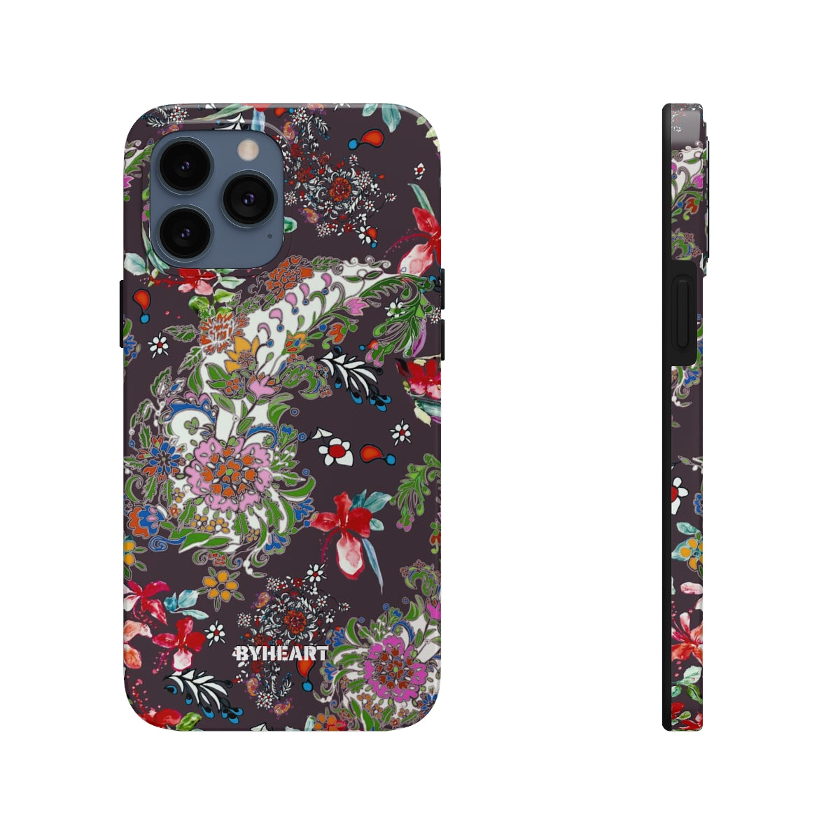BLACK PAISLEY FLOWERS, ISFAHAN  | Tough Phone Cases, Case-Mate | 