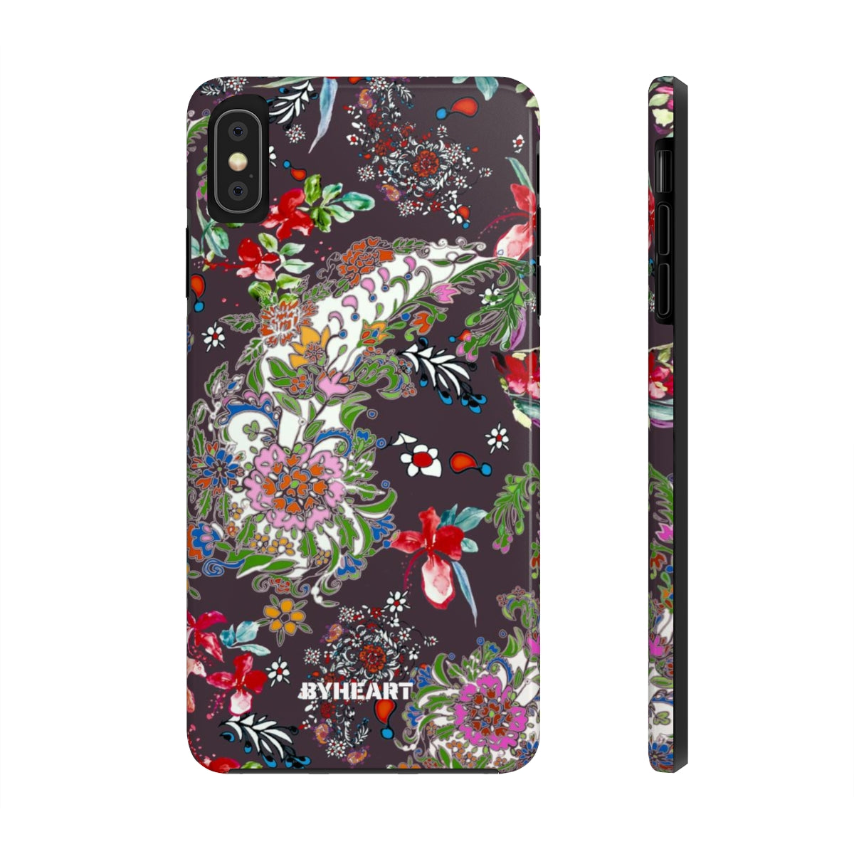 BLACK PAISLEY FLOWERS, ISFAHAN  | Tough Phone Cases, Case-Mate | 
