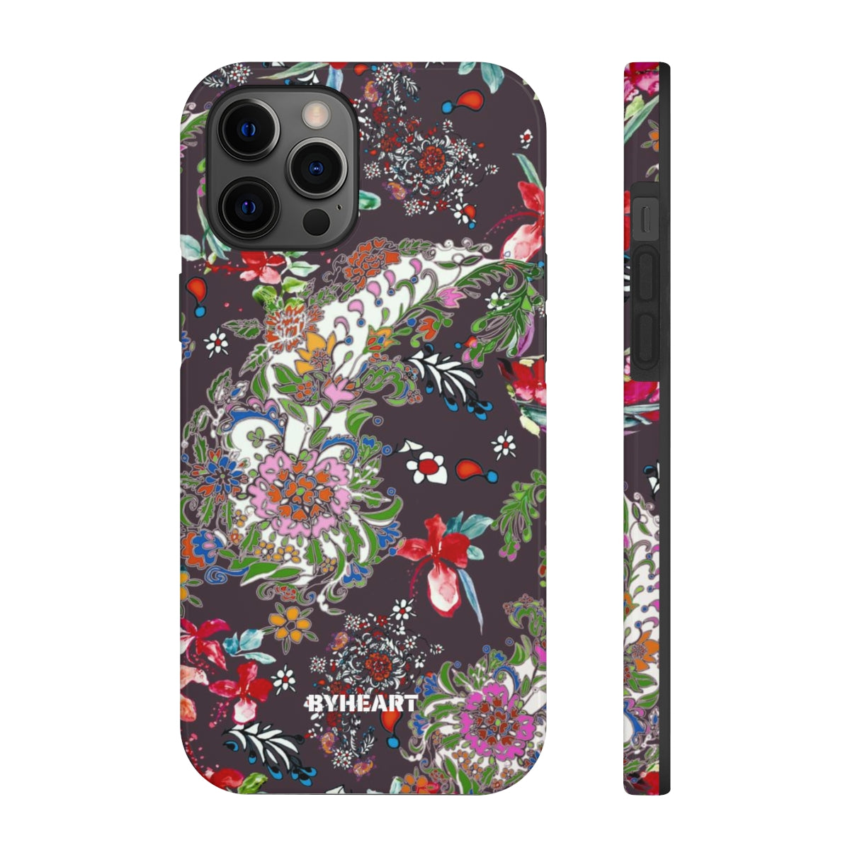 BLACK PAISLEY FLOWERS, ISFAHAN  | Tough Phone Cases, Case-Mate | 